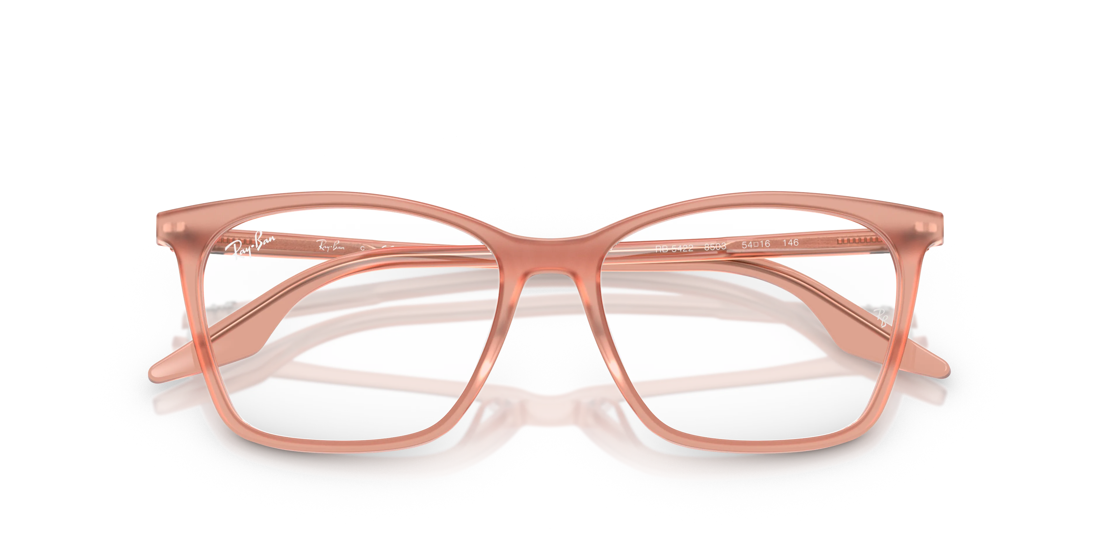 Ray - Ban RX5422 8503 Montature da vista Acetato Rosa Trasparente Cat Eye Normale - immagine 2
