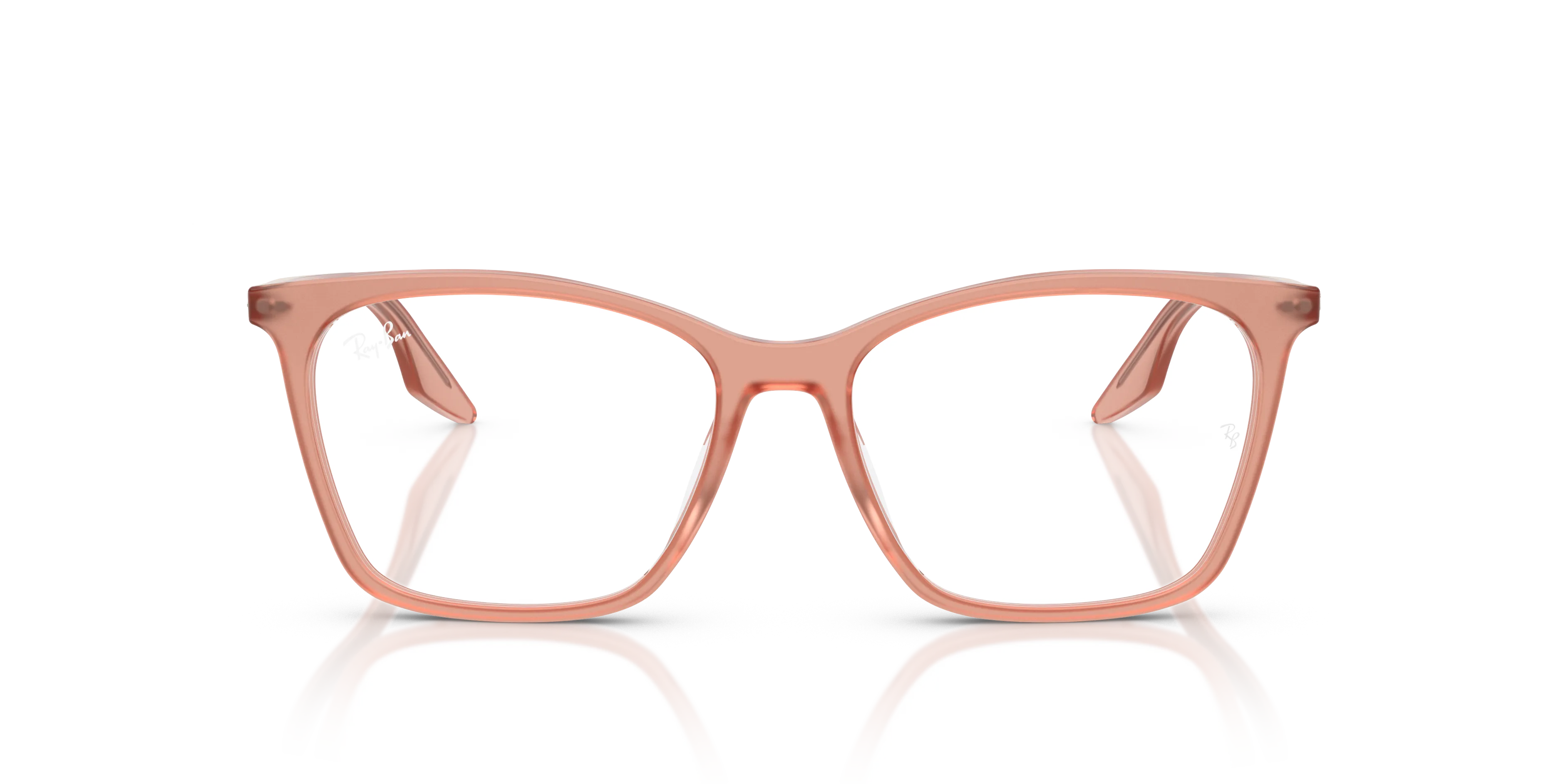 Ray - Ban RX5422 8503 Montature da vista Acetato Rosa Trasparente Cat Eye Normale - immagine 3