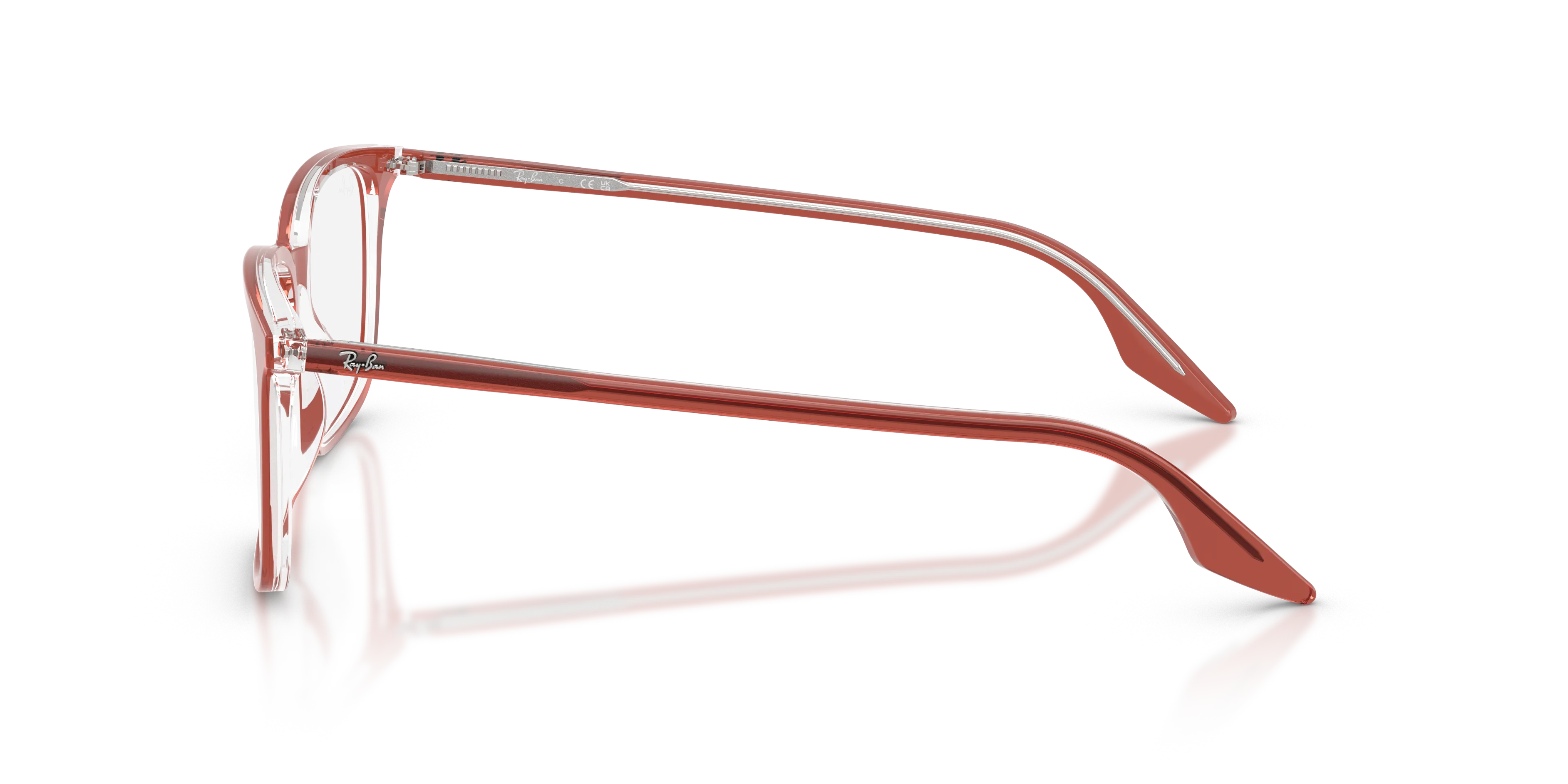 Ray - Ban RX5421 8171 Montature da vista Acetato Marrone Trasparente Squadrata Normale - immagine 4
