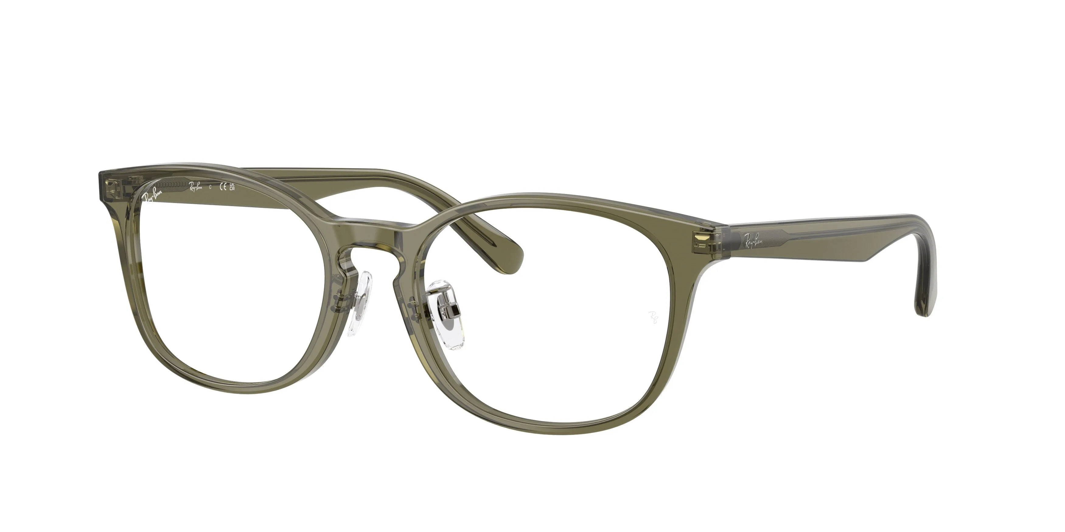 Ray - Ban RX5386D 8501 Montature da vista Acetato Marrone Trasparente Rotonda Normale - immagine 1