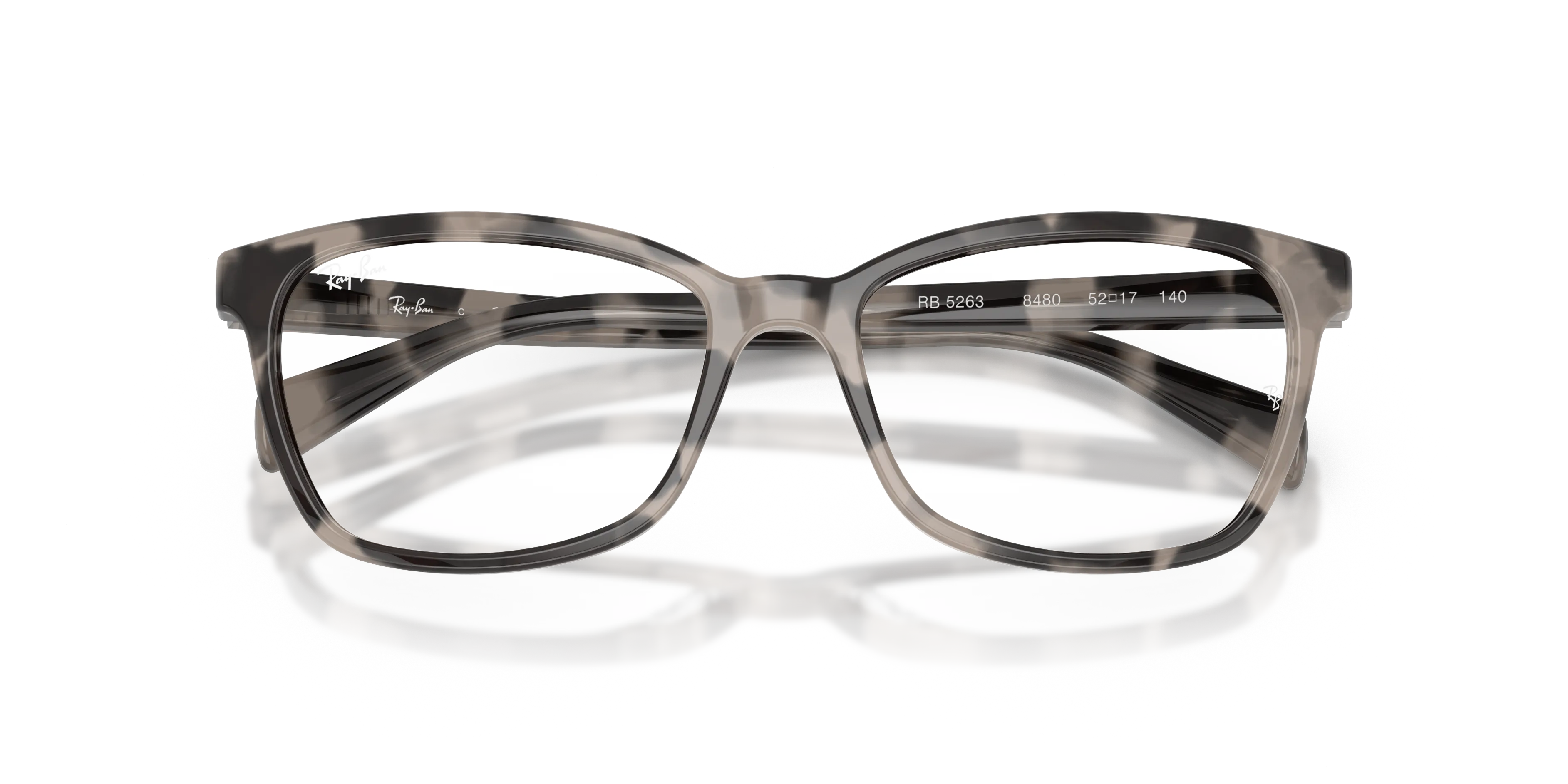 Ray - Ban RX5362 8480 Montature da vista Acetato Grigio Trasparente Farfalla Normale - immagine 2