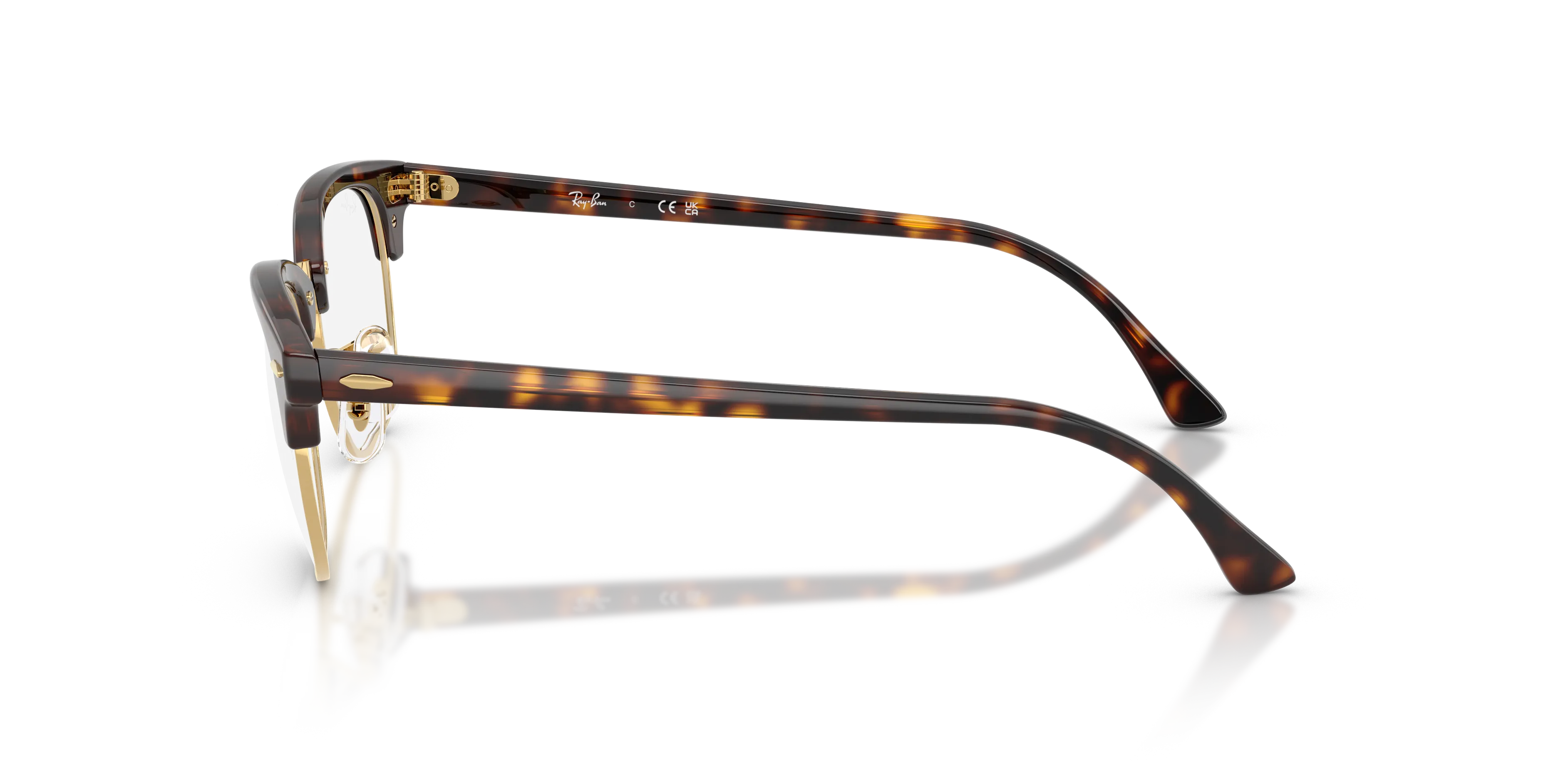 Ray - Ban RX5154 CLUBMASTER 8287 Montature da vista Acetato Marrone Trasparente Squadrata Normale - immagine 4