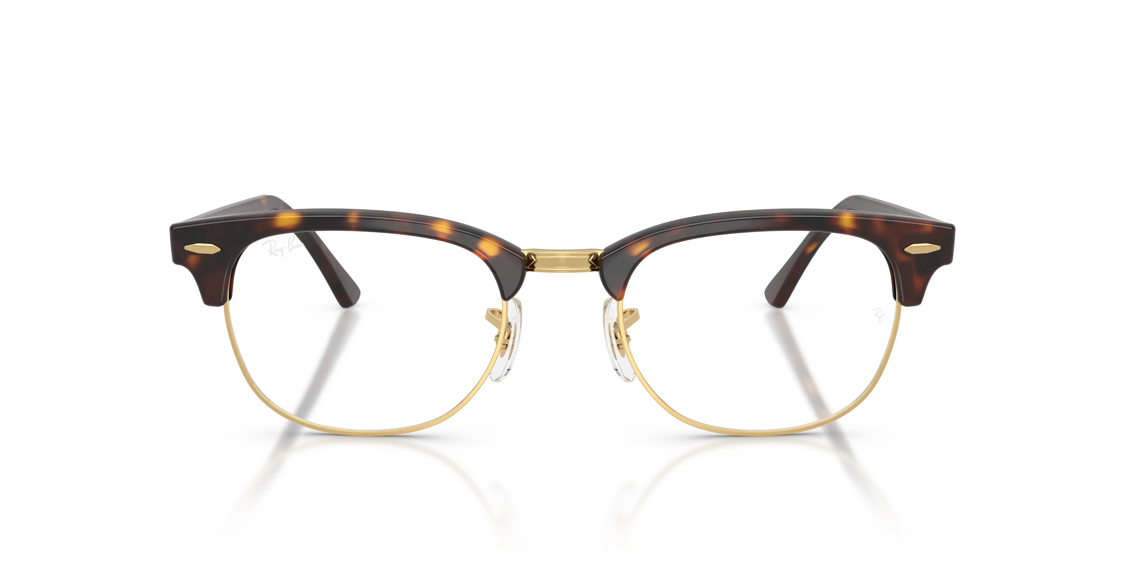 Ray - Ban RX5154 CLUBMASTER 8287 Montature da vista Acetato Marrone Trasparente Squadrata Normale - immagine 3