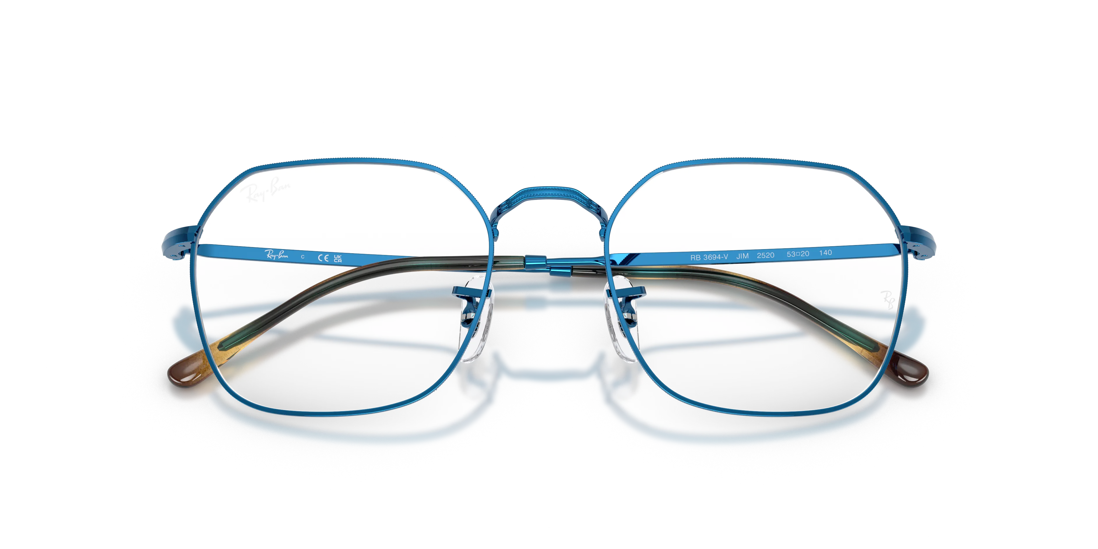 Ray - Ban RX3694V JIM 2520 Montature da vista Metallo Blu Trasparente Geometrica Normale - immagine 2