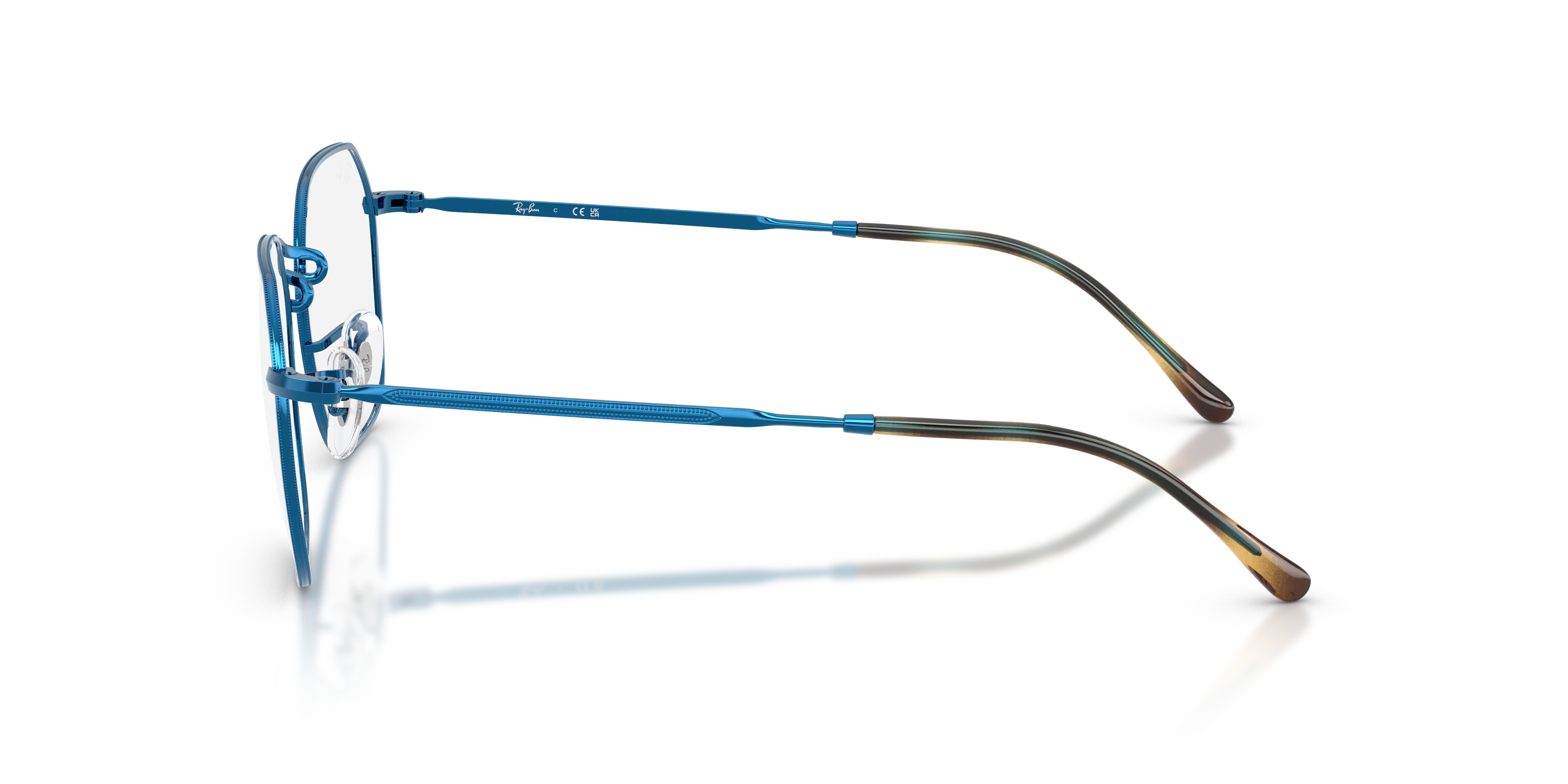 Ray - Ban RX3694V JIM 2520 Montature da vista Metallo Blu Trasparente Geometrica Normale - immagine 4