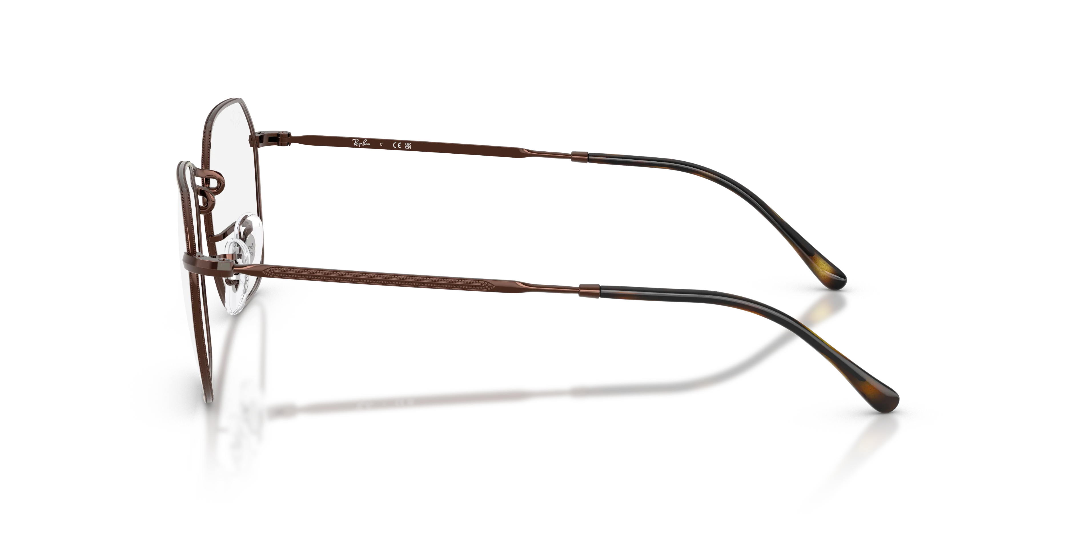 Ray - Ban RX3694V JIM 2511 Montature da vista Metallo Marrone Trasparente Geometrica Normale - immagine 4