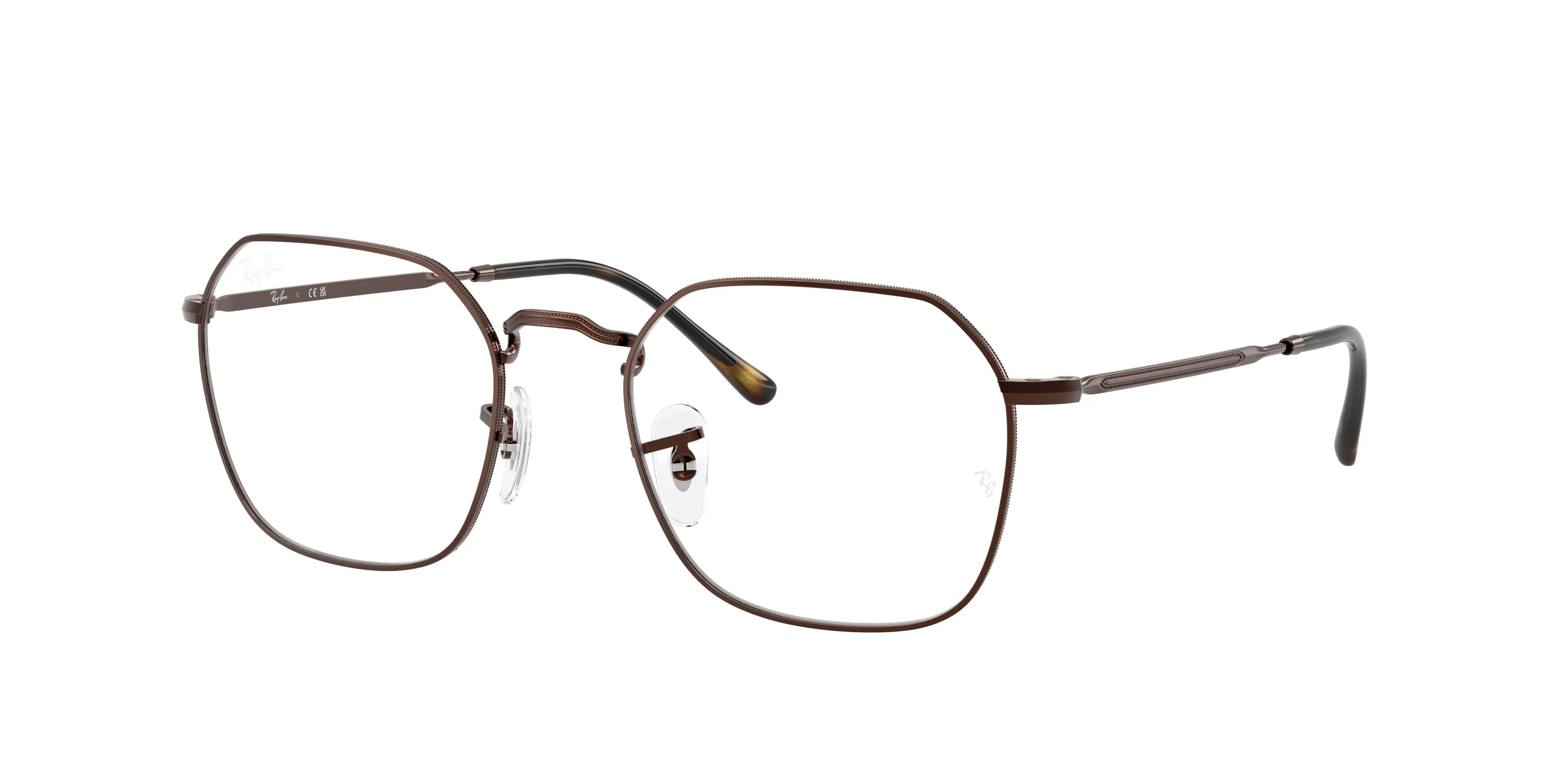 Ray - Ban RX3694V JIM 2511 Montature da vista Metallo Marrone Trasparente Geometrica Normale - immagine 1