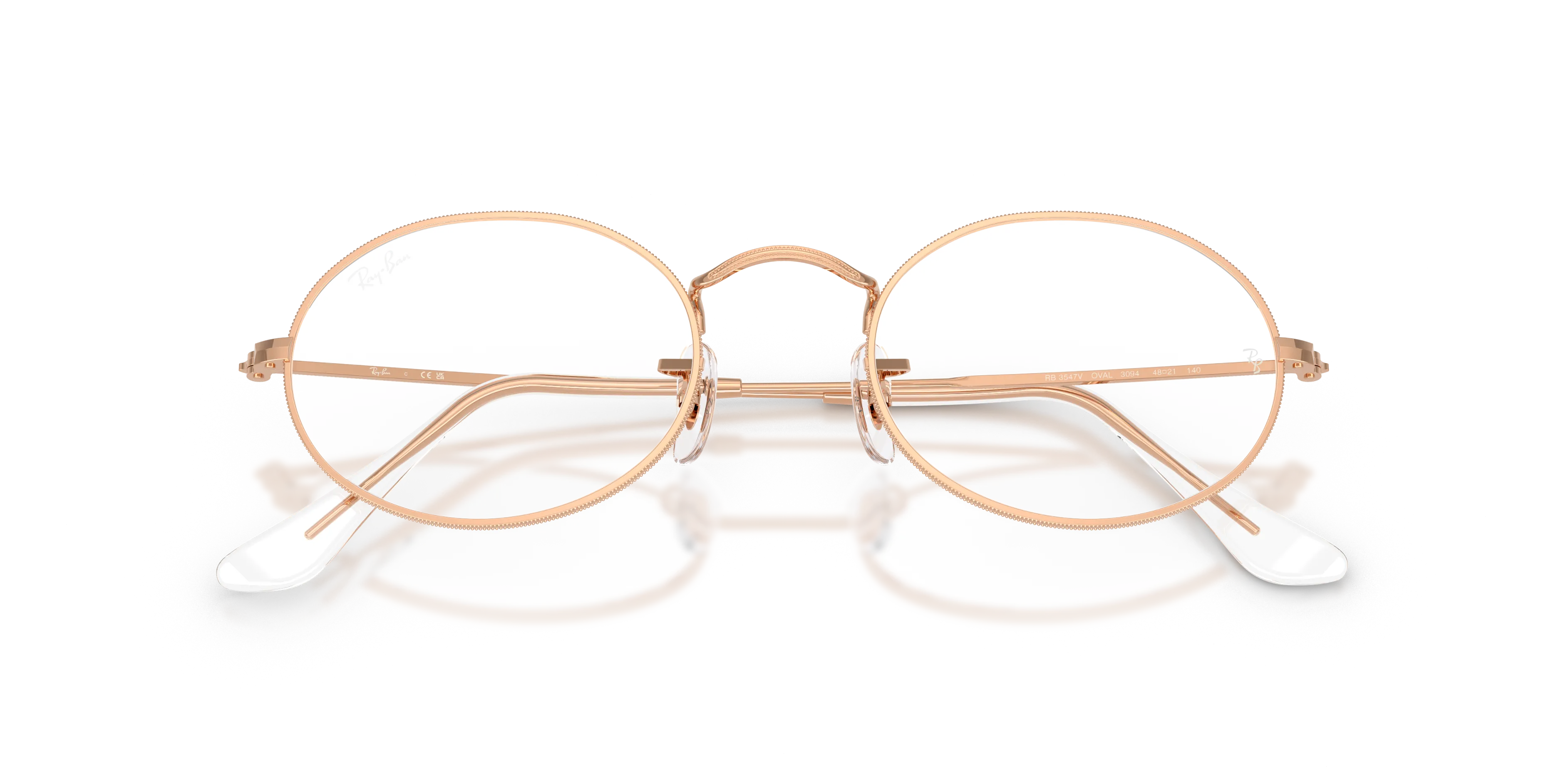 Ray - Ban RX3547V OVAL 3094 Montature da vista Metallo Oro Trasparente Rotonda Normale - immagine 2