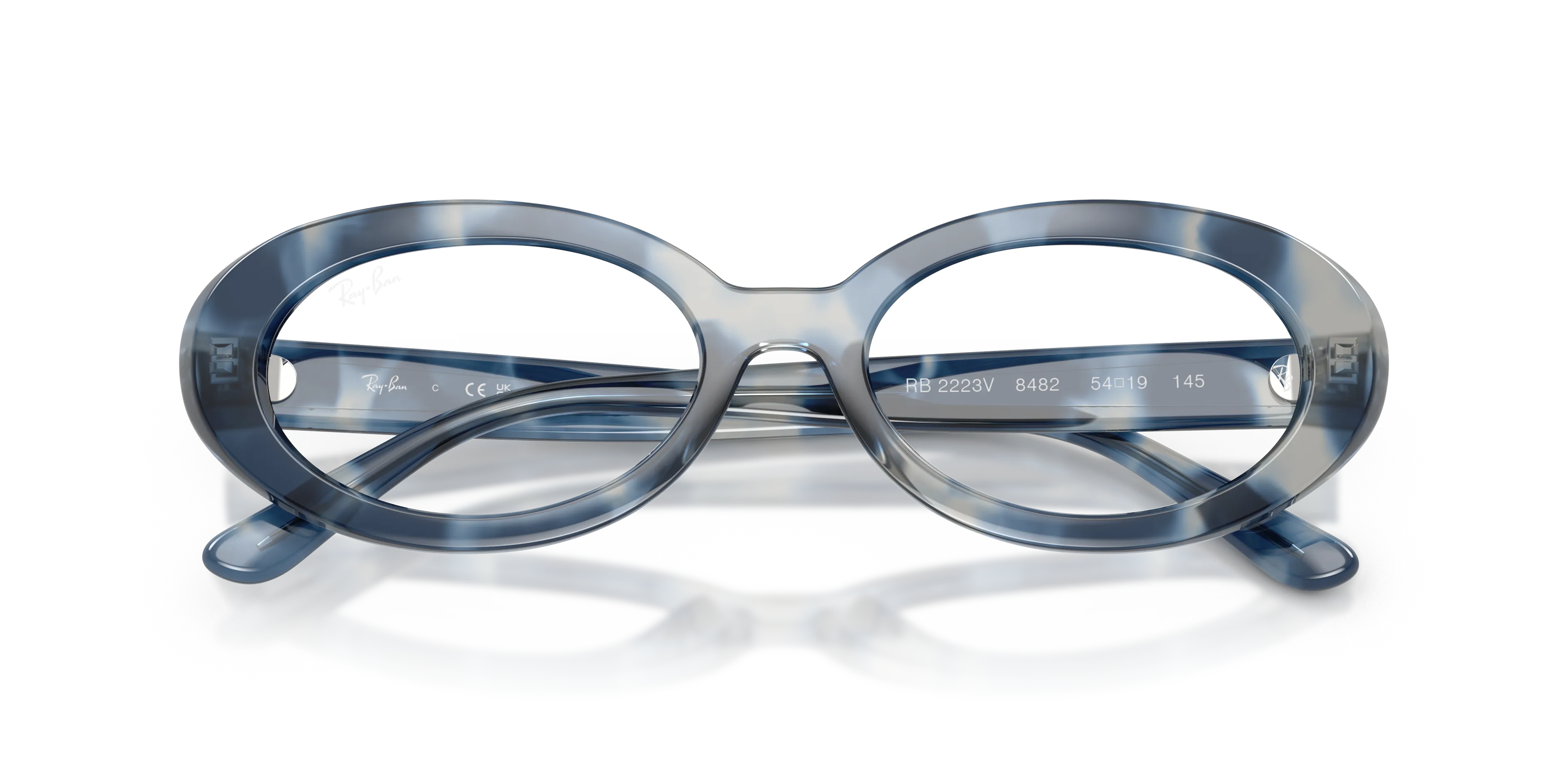 Ray - Ban RX2223V 8482 Montature da vista Acetato Tartaruga Trasparente Rotonda Normale - immagine 2