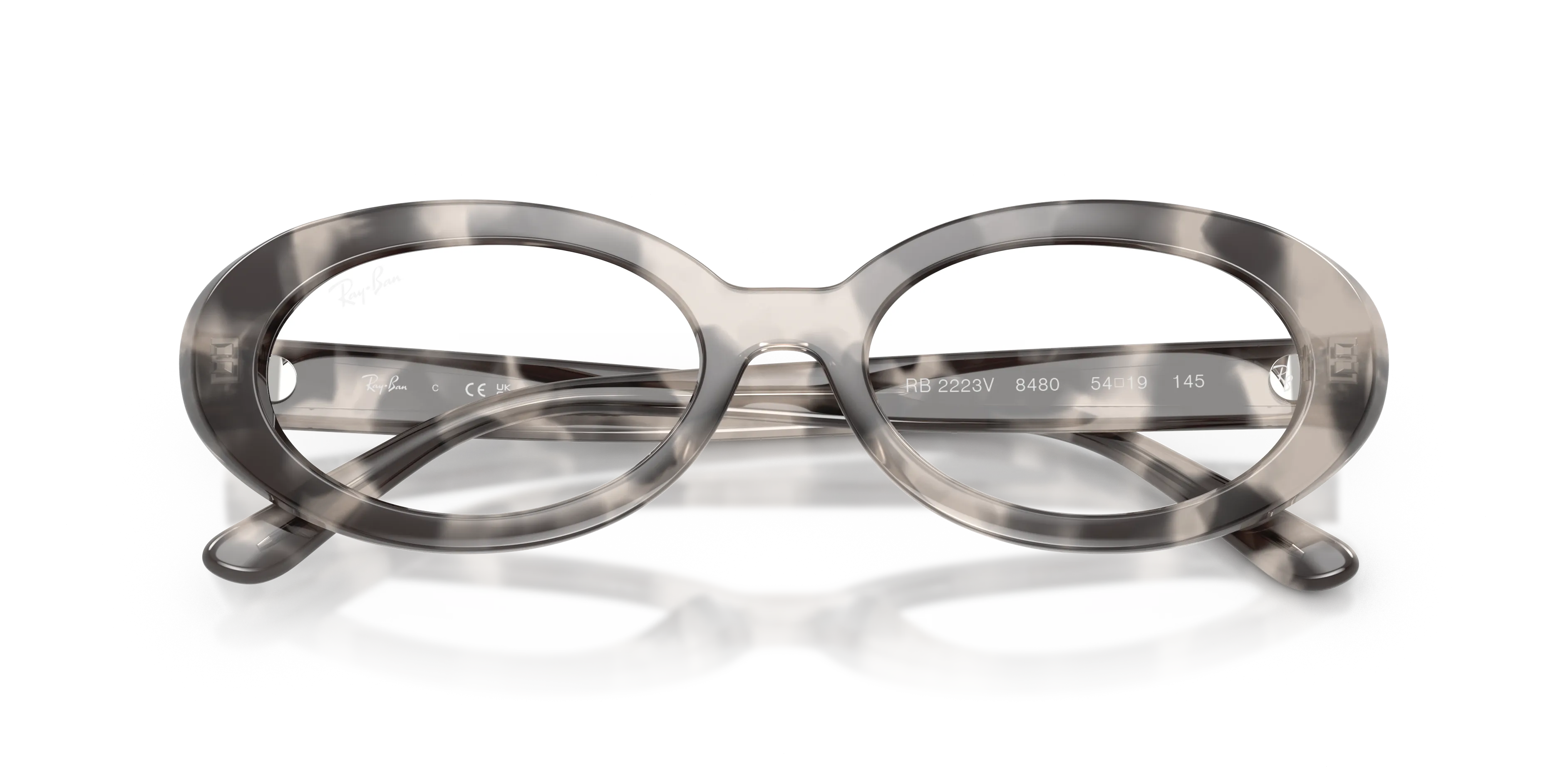 Ray - Ban RX2223V 8480 Montature da vista Acetato Grigio Trasparente Rotonda Normale - immagine 2