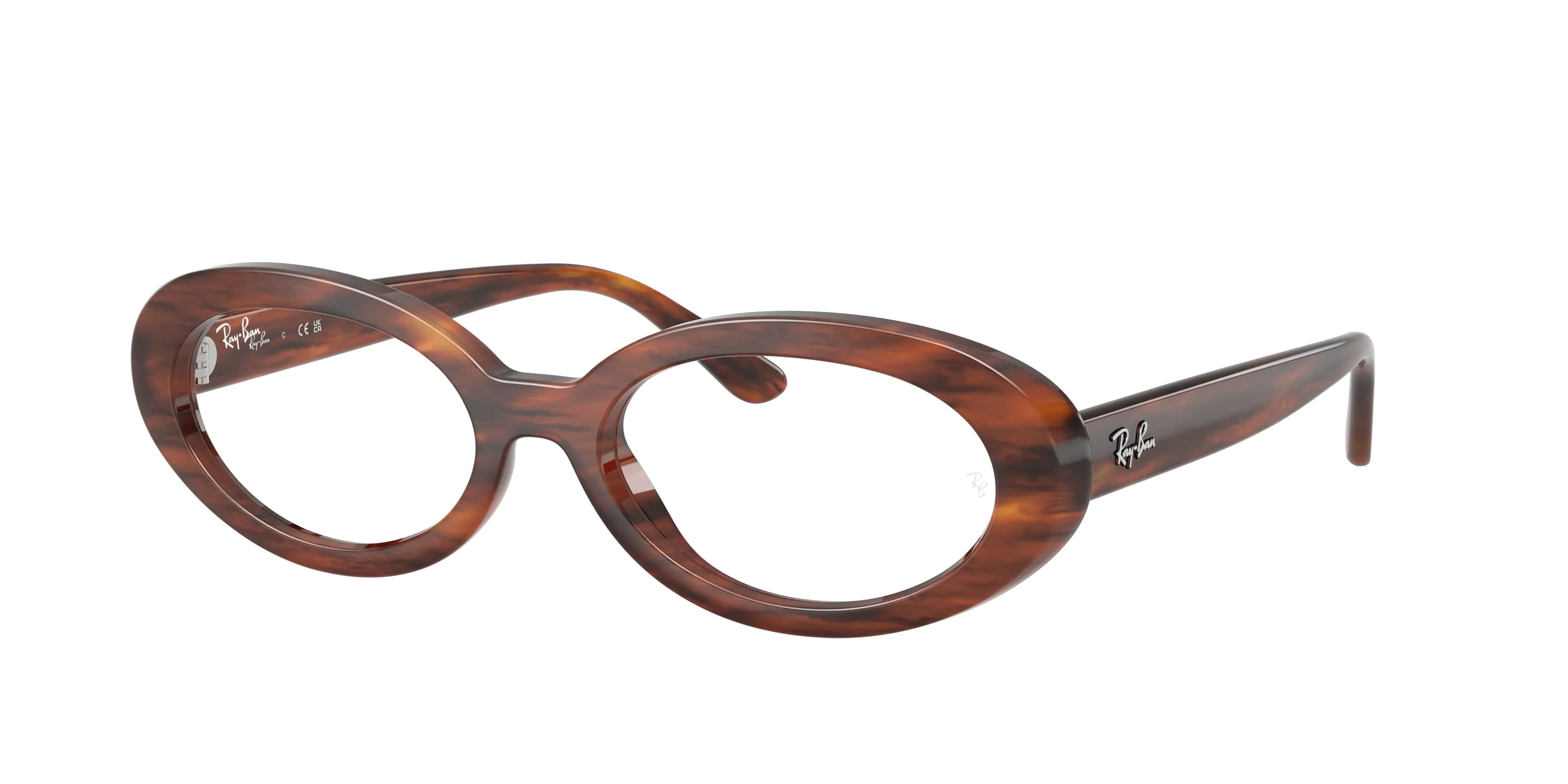 Ray - Ban RX2223V 2144 Montature da vista Acetato Marrone Trasparente Rotonda Normale - immagine 1