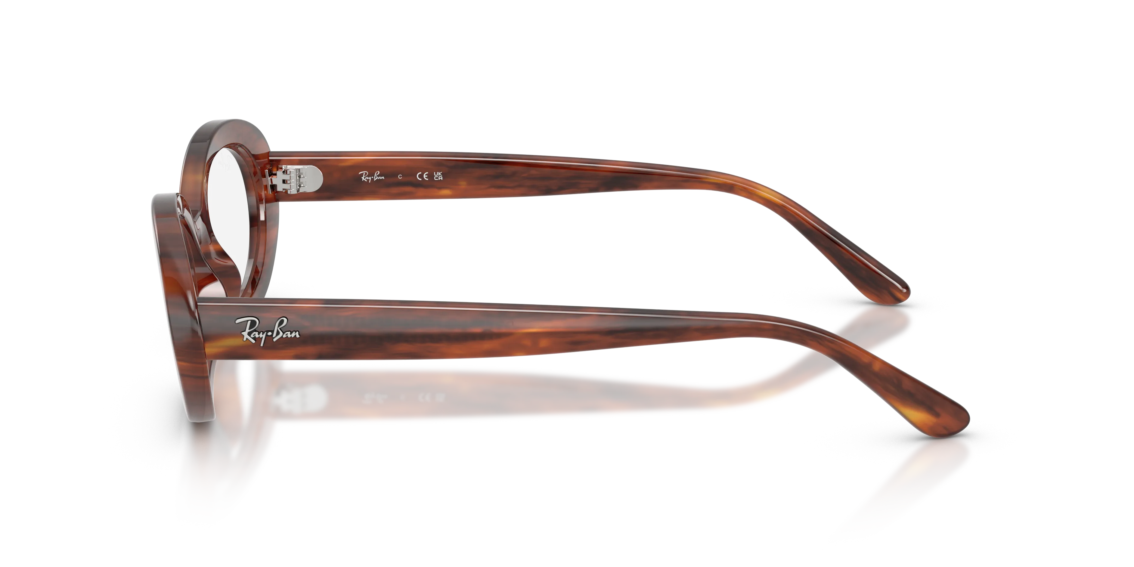 Ray - Ban RX2223V 2144 Montature da vista Acetato Marrone Trasparente Rotonda Normale - immagine 4