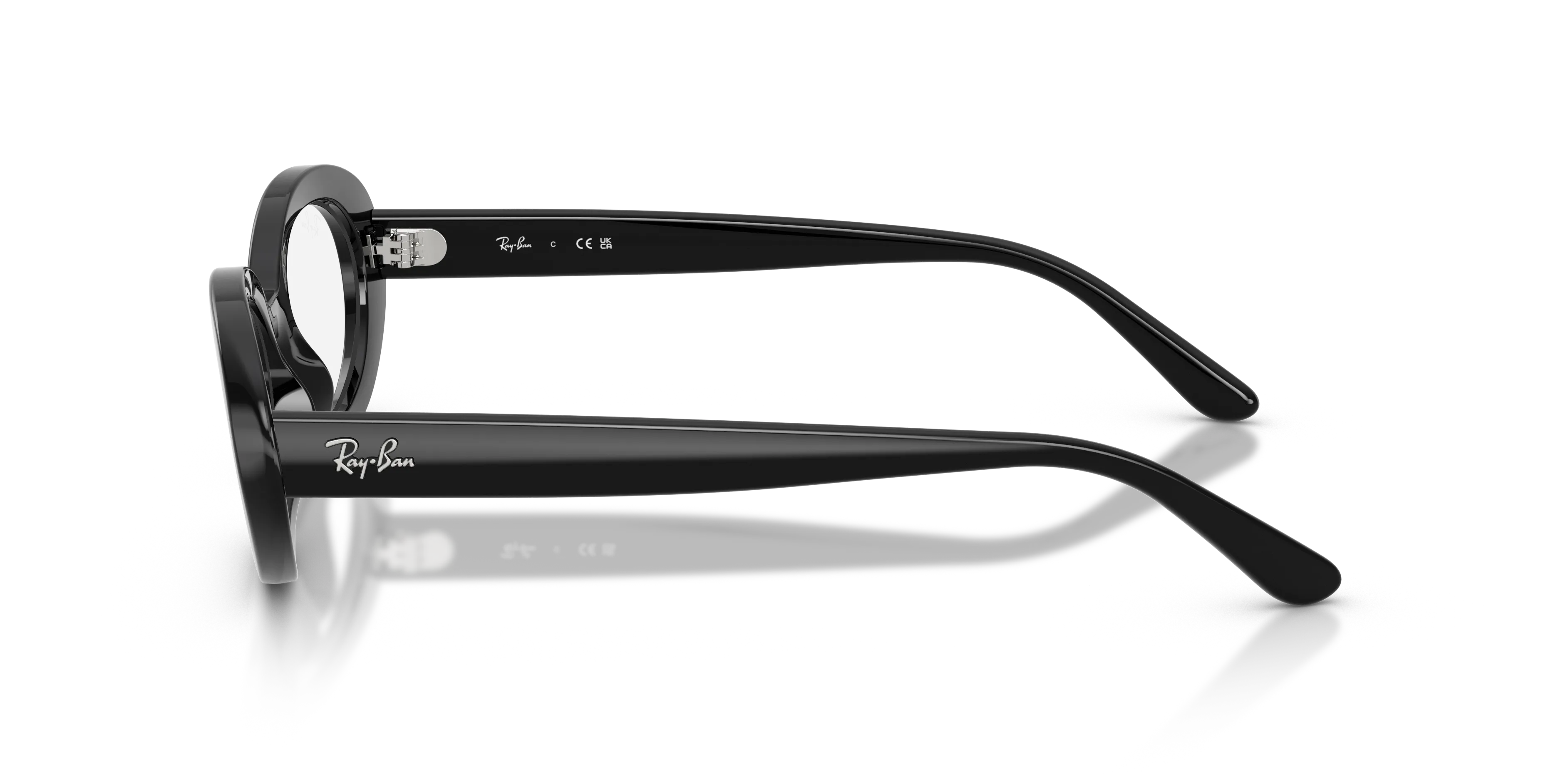 Ray - Ban RX2223V 2000 Montature da vista Acetato Nero Trasparente Rotonda Normale - immagine 4