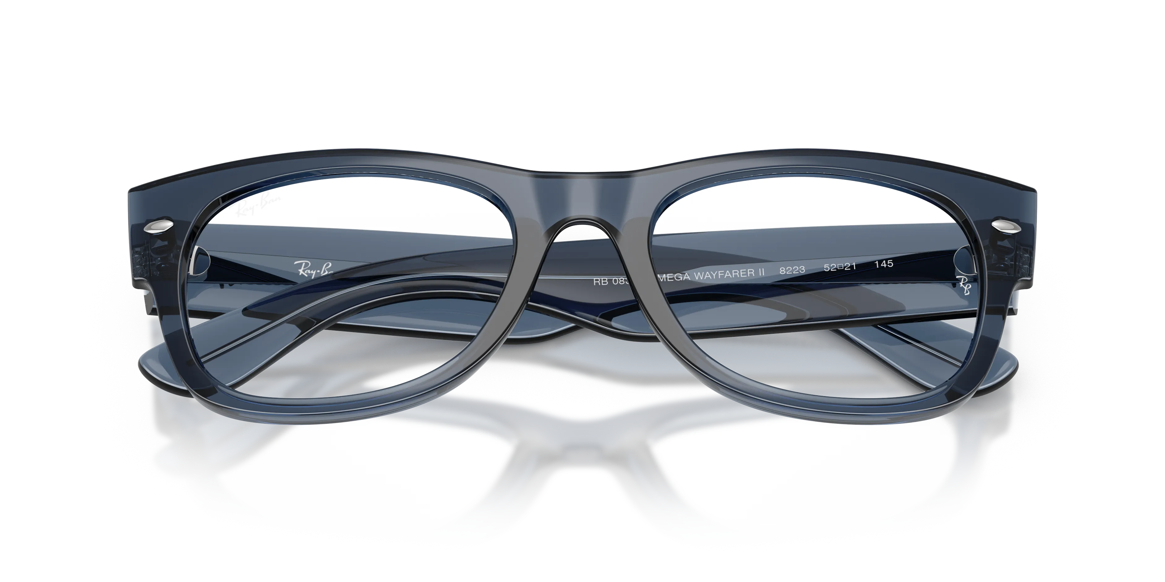 Ray - Ban RX0832V MEGA WAYFARER II 8223 Montature da vista Acetato Blu Trasparente Squadrata Normale - immagine 2