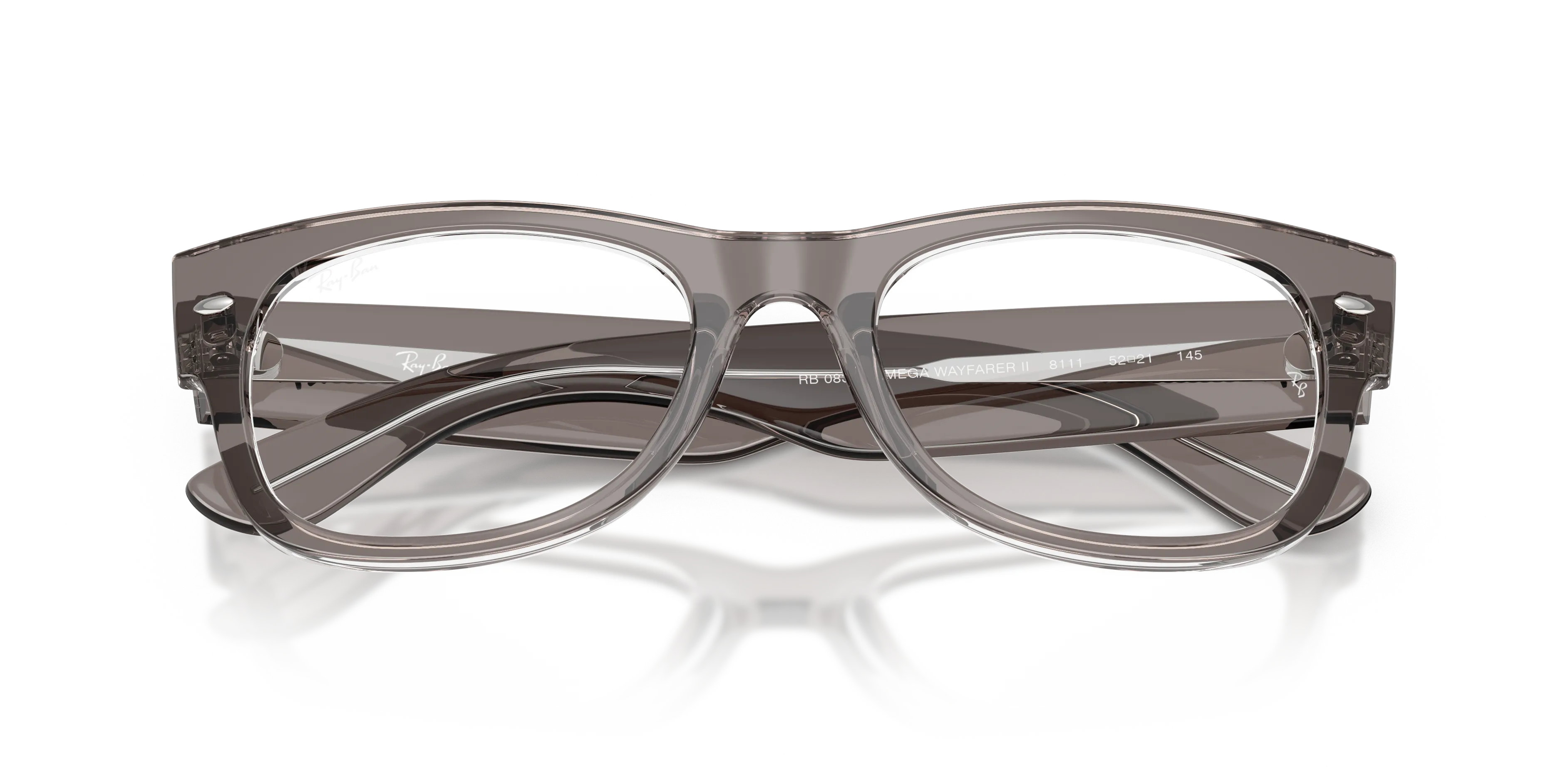Ray - Ban RX0832V MEGA WAYFARER II 8111 Montature da vista Acetato Grigio Trasparente Squadrata Normale - immagine 2