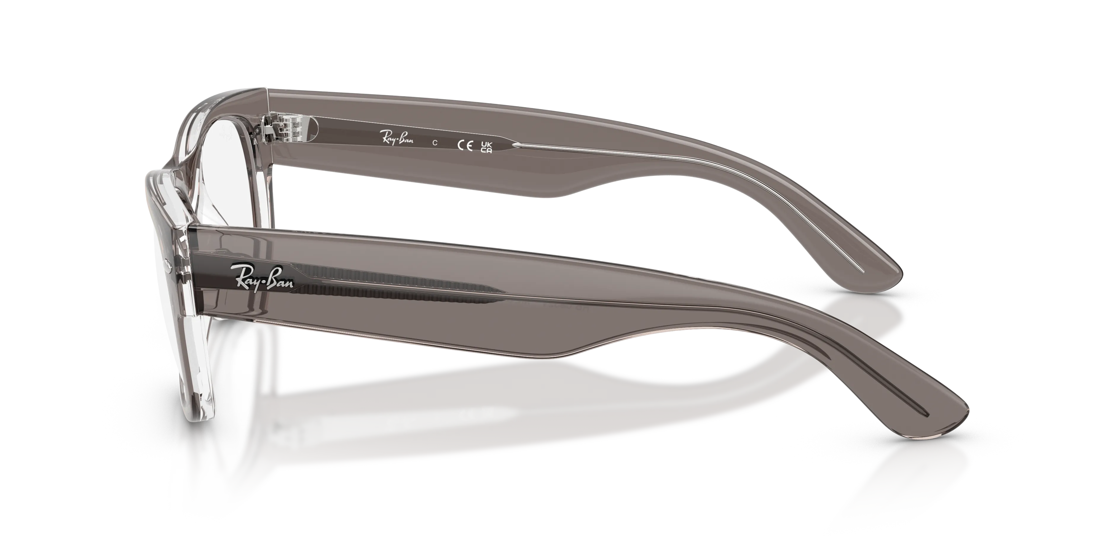 Ray - Ban RX0832V MEGA WAYFARER II 8111 Montature da vista Acetato Grigio Trasparente Squadrata Normale - immagine 4