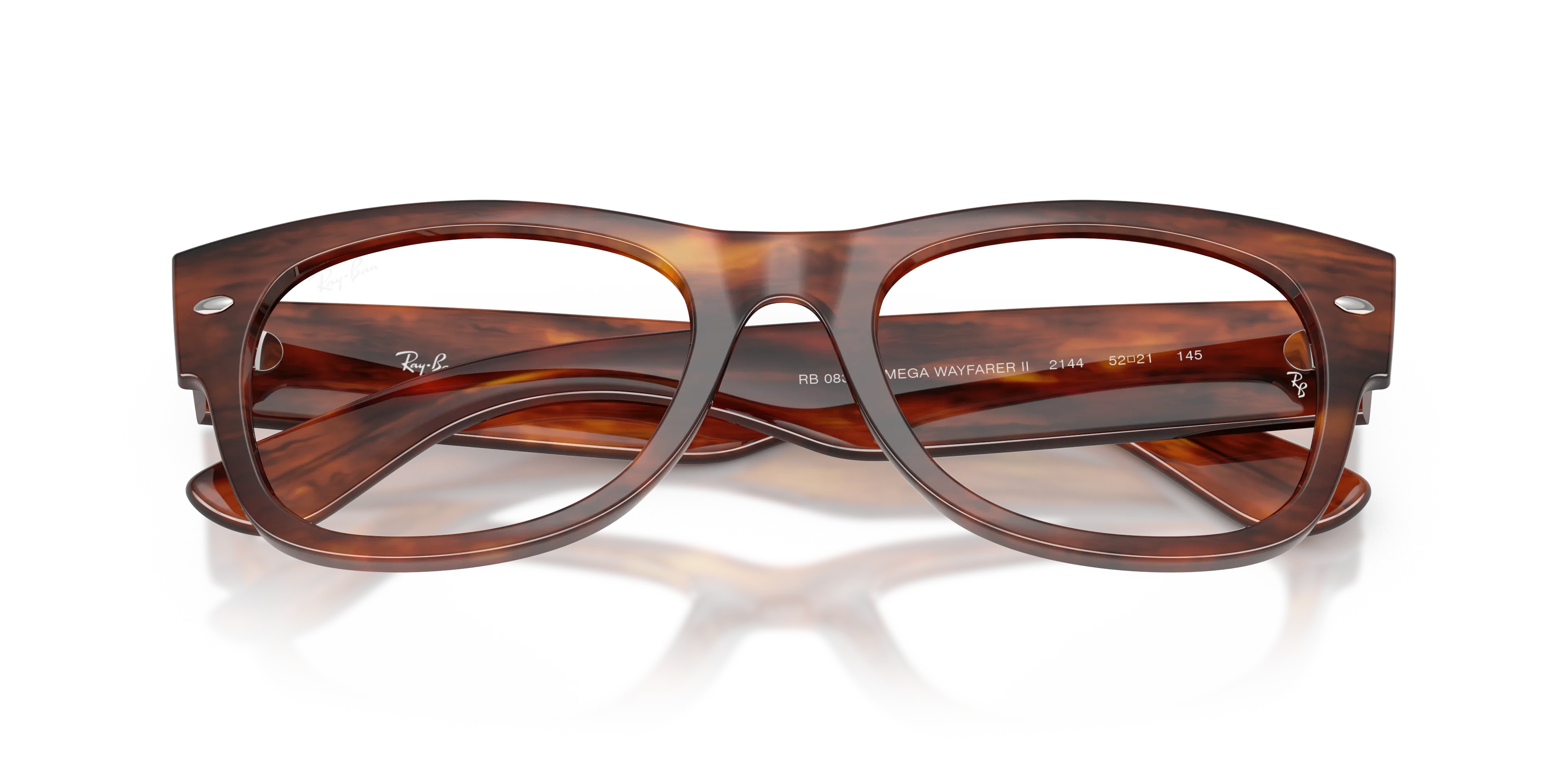 Ray - Ban RX0832V MEGA WAYFARER II 2144 Montature da vista Acetato Marrone Trasparente Squadrata Normale - immagine 2
