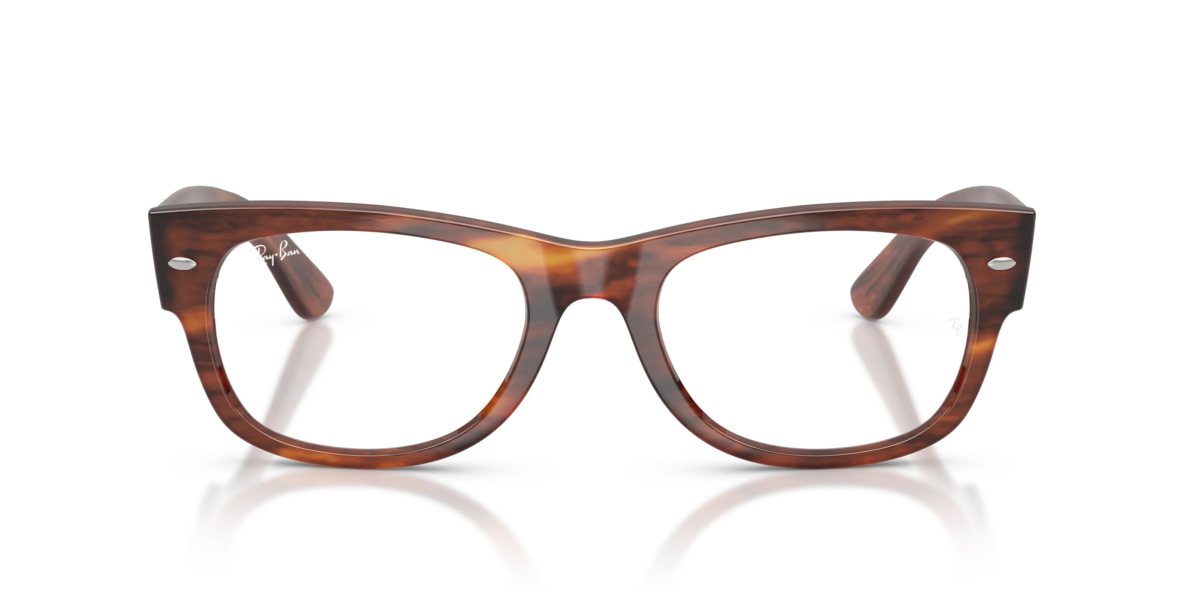 Ray - Ban RX0832V MEGA WAYFARER II 2144 Montature da vista Acetato Marrone Trasparente Squadrata Normale - immagine 3
