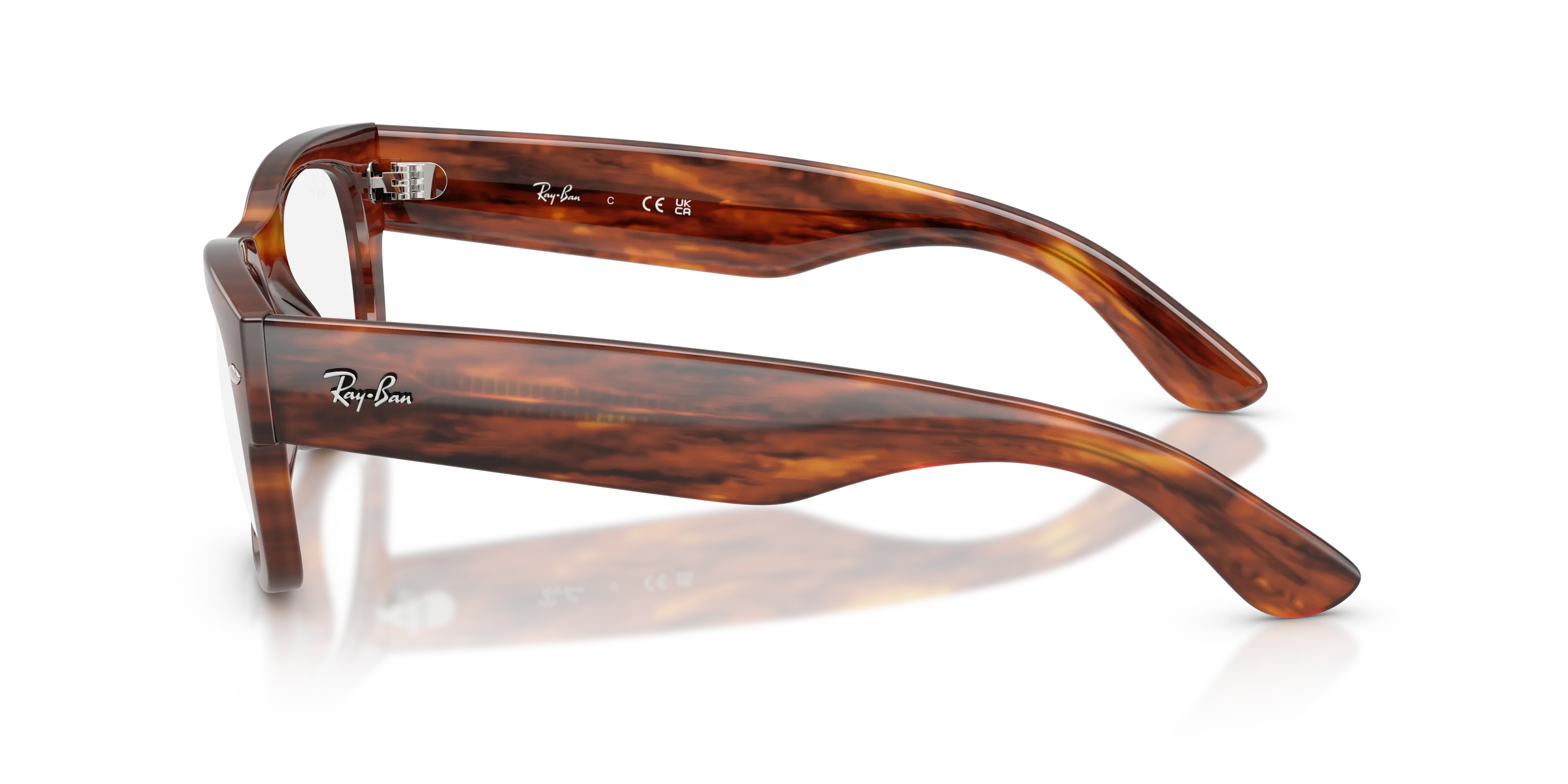 Ray - Ban RX0832V MEGA WAYFARER II 2144 Montature da vista Acetato Marrone Trasparente Squadrata Normale - immagine 4