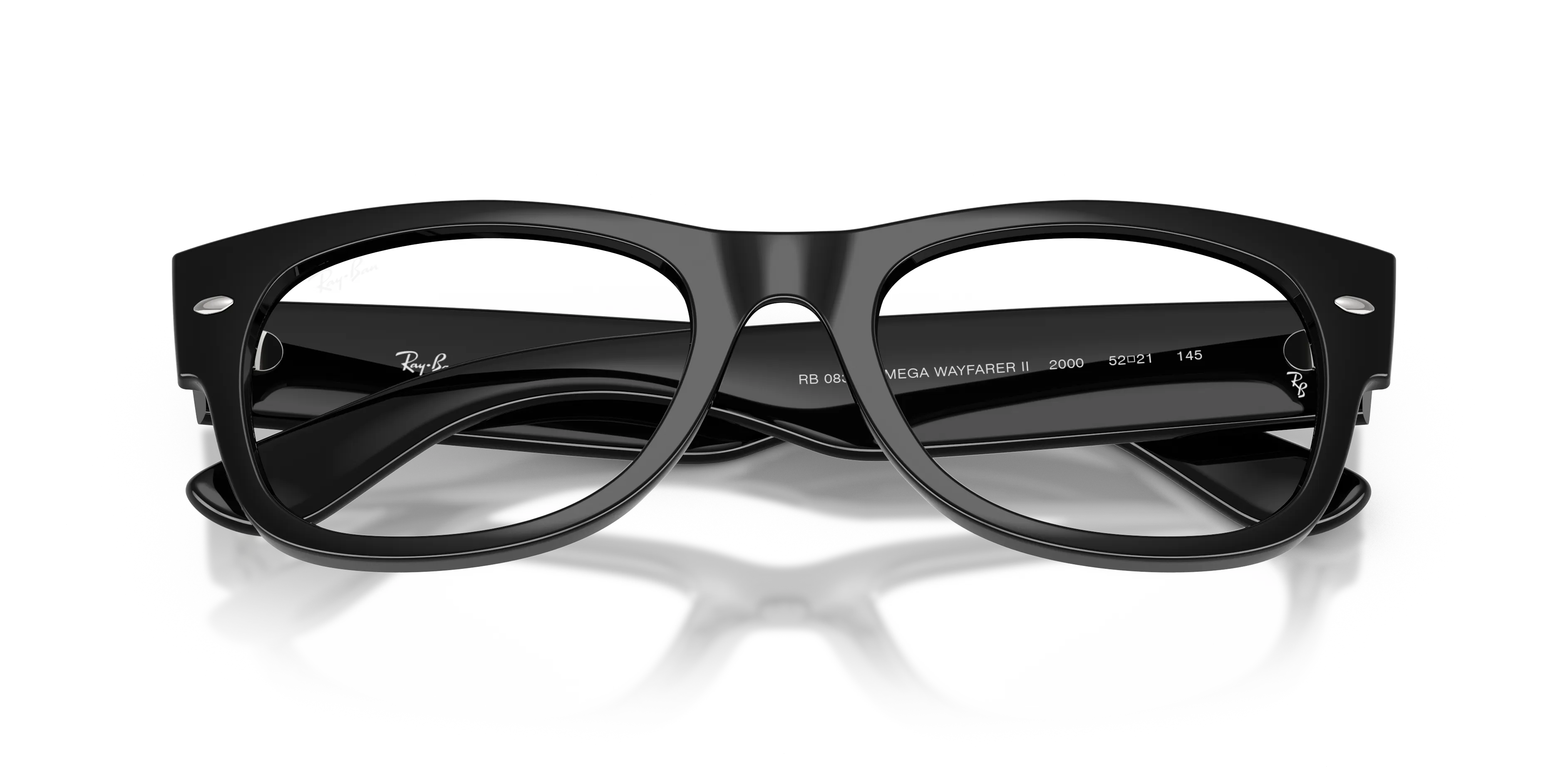 Ray - Ban RX0832V MEGA WAYFARER II 2000 Montature da vista Acetato Nero Trasparente Squadrata Normale - immagine 2