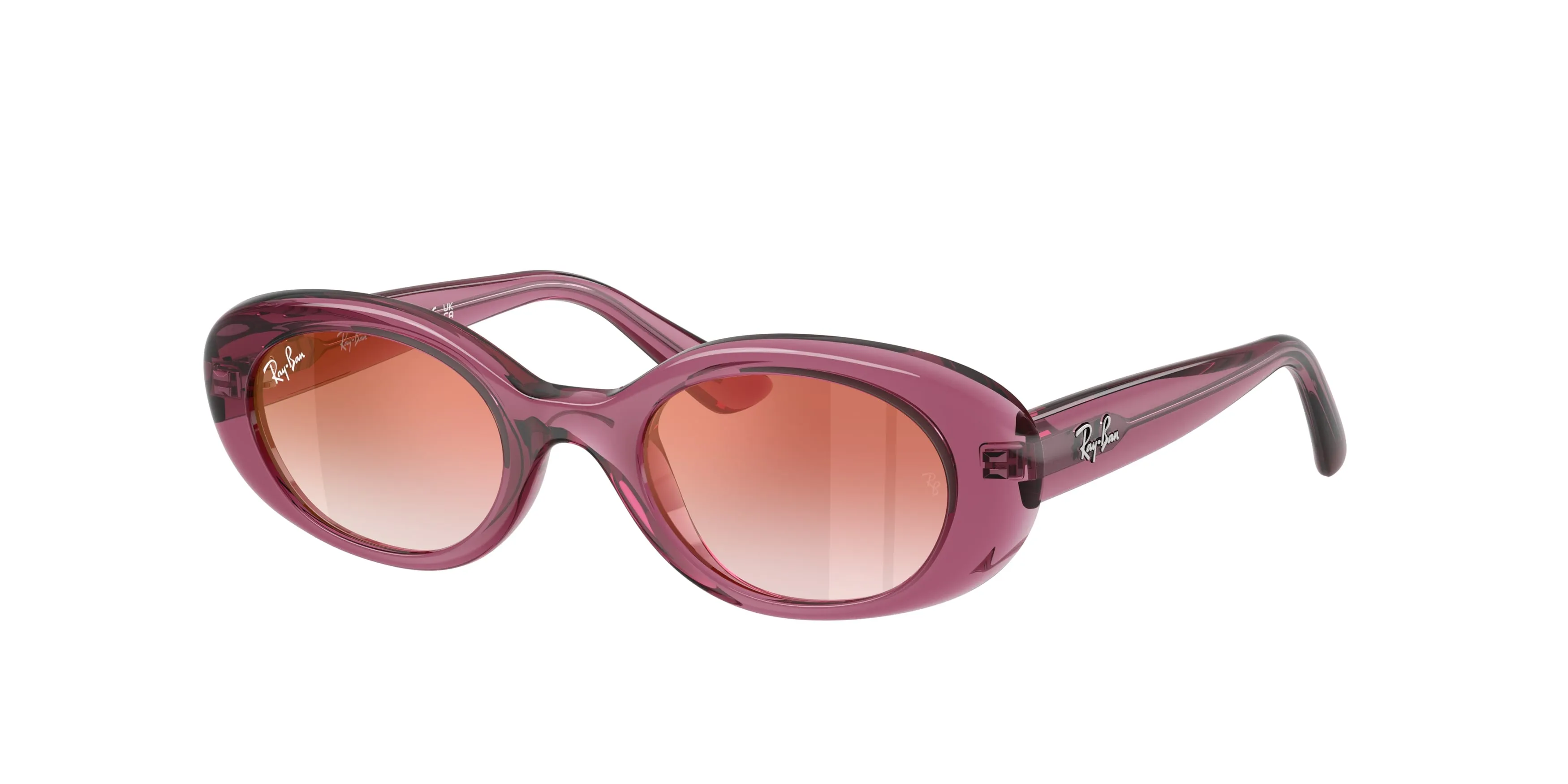 Ray - Ban RJ9141S 7217V0 Occhiali da sole bambino Iniettato Viola Rosso Rotonda Specchiate Sfumato - immagine 1