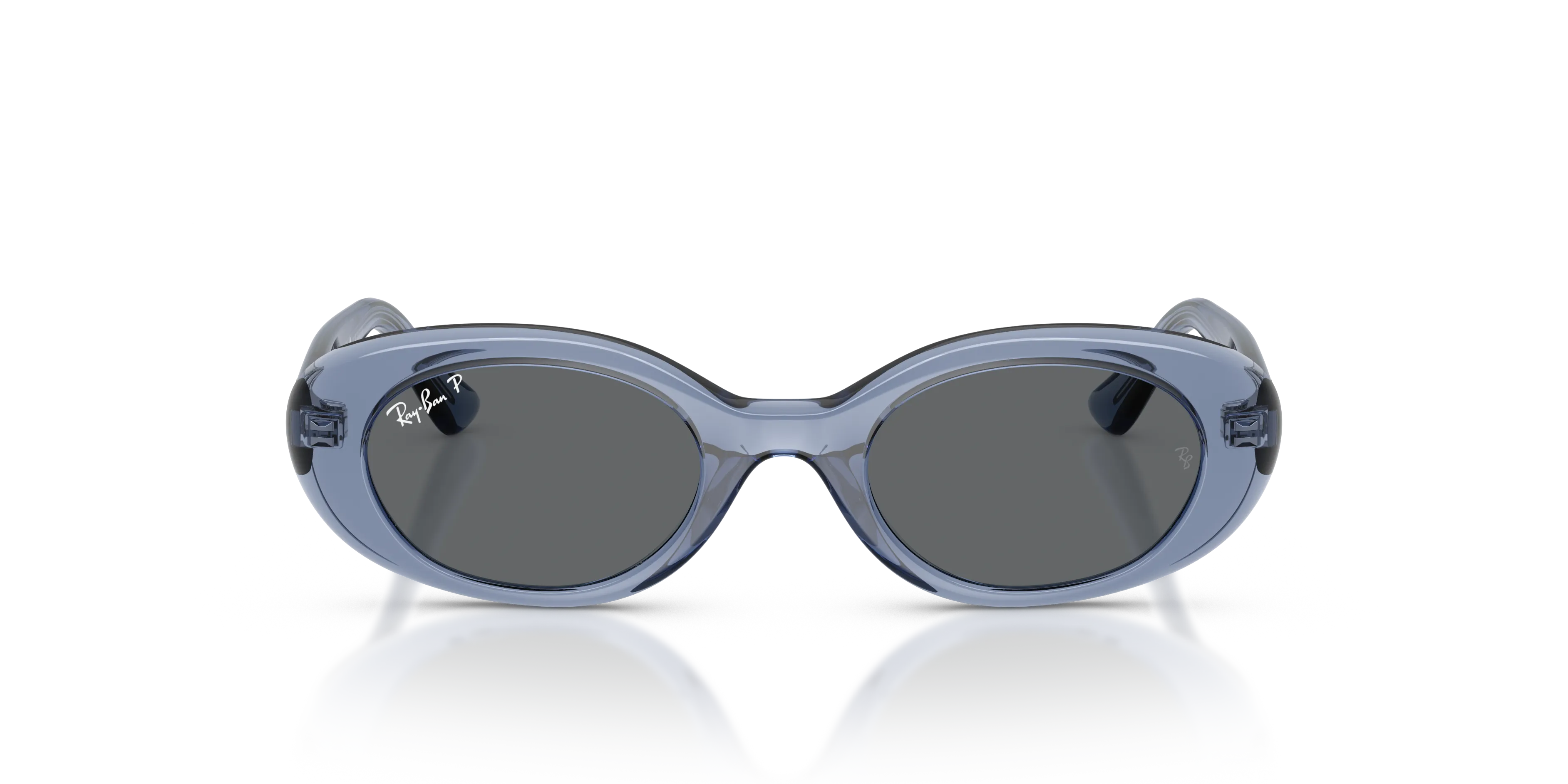 Ray - Ban RJ9141S 721681 Occhiali da sole bambino Iniettato Blu Grigio Rotonda Polarizzata - immagine 3