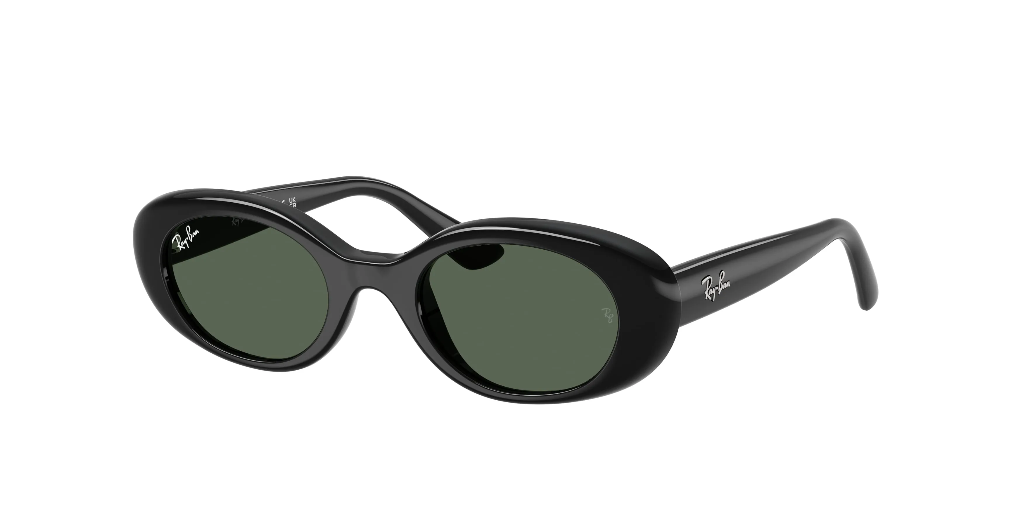 Ray - Ban RJ9141S 100/71 Occhiali da sole bambino Iniettato Nero Verde Rotonda Normale - immagine 1