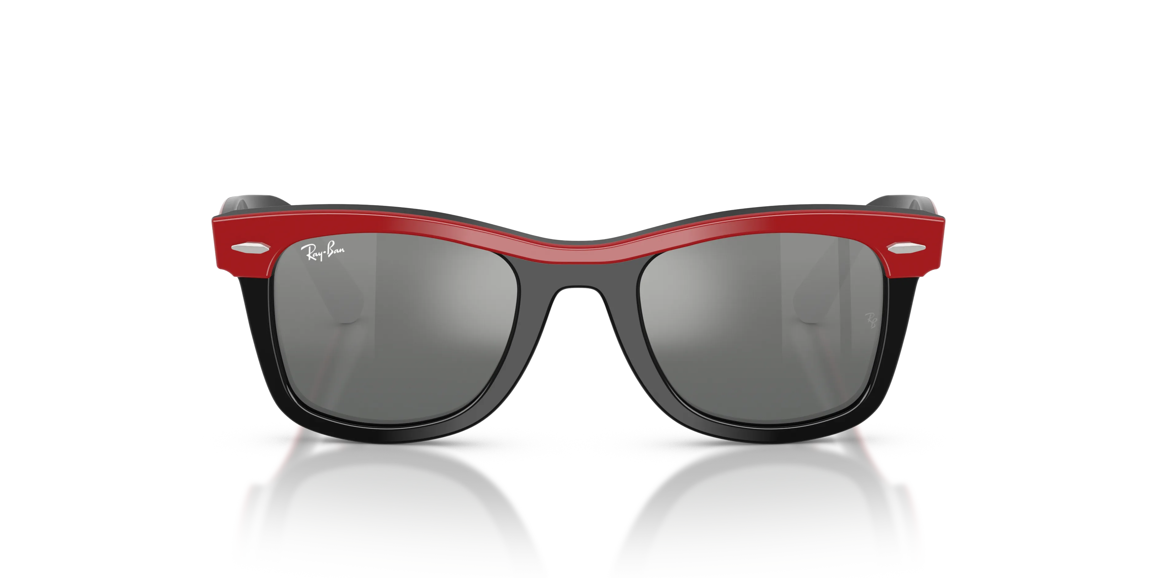 Ray - Ban RJ9140S 721588 Occhiali da sole bambino Acetato Rosso Grigio Squadrata Normale Sfumato - immagine 3