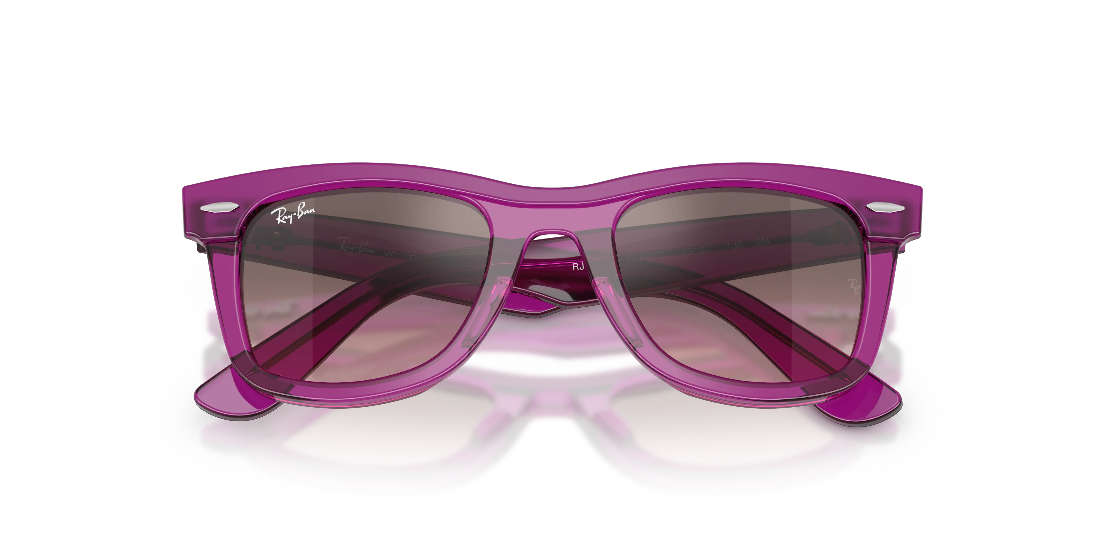 Ray - Ban RJ9140S 72147E Occhiali da sole bambino Acetato Viola Rosa Squadrata Normale Sfumato - immagine 2