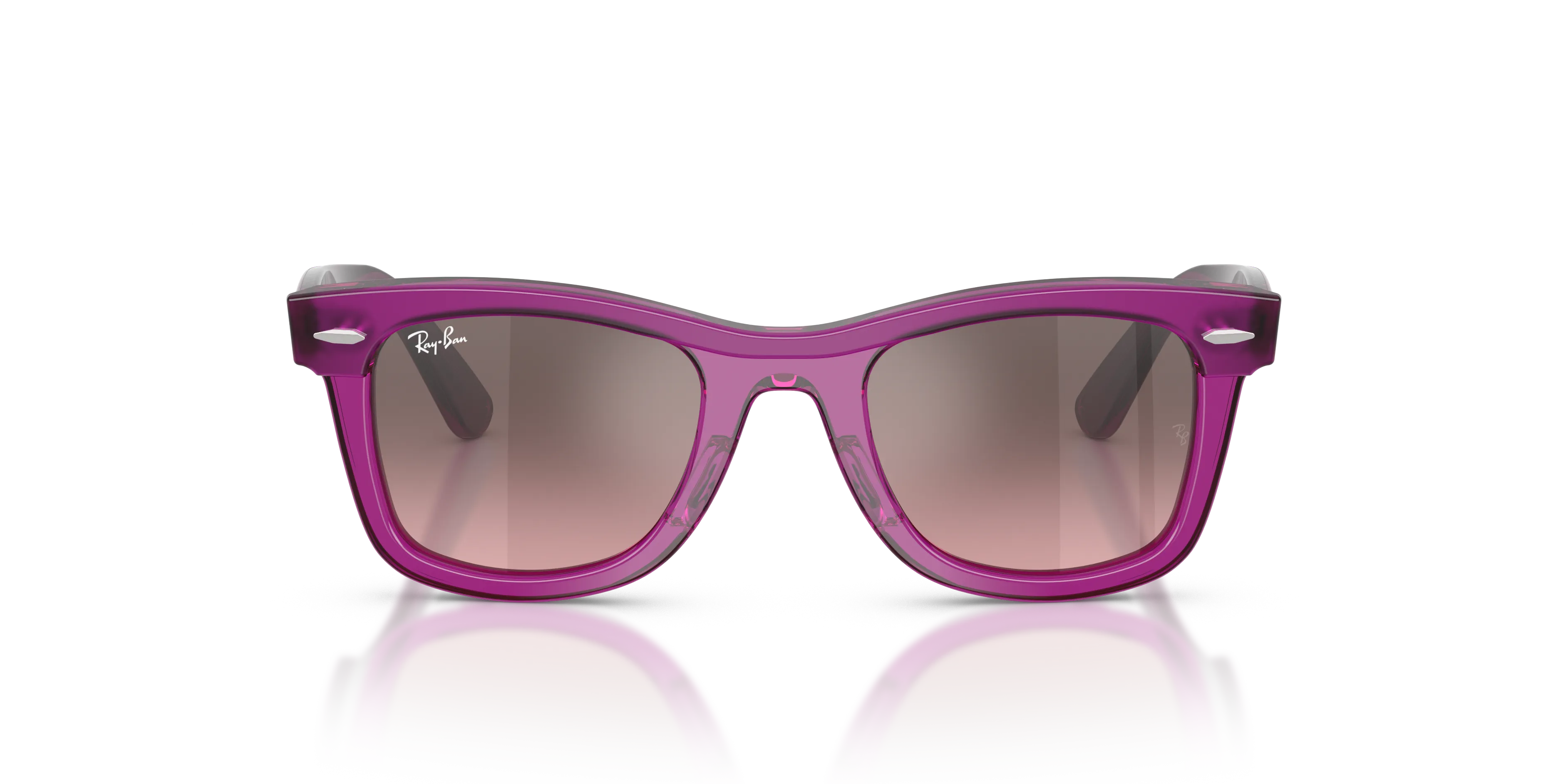 Ray - Ban RJ9140S 72147E Occhiali da sole bambino Acetato Viola Rosa Squadrata Normale Sfumato - immagine 3