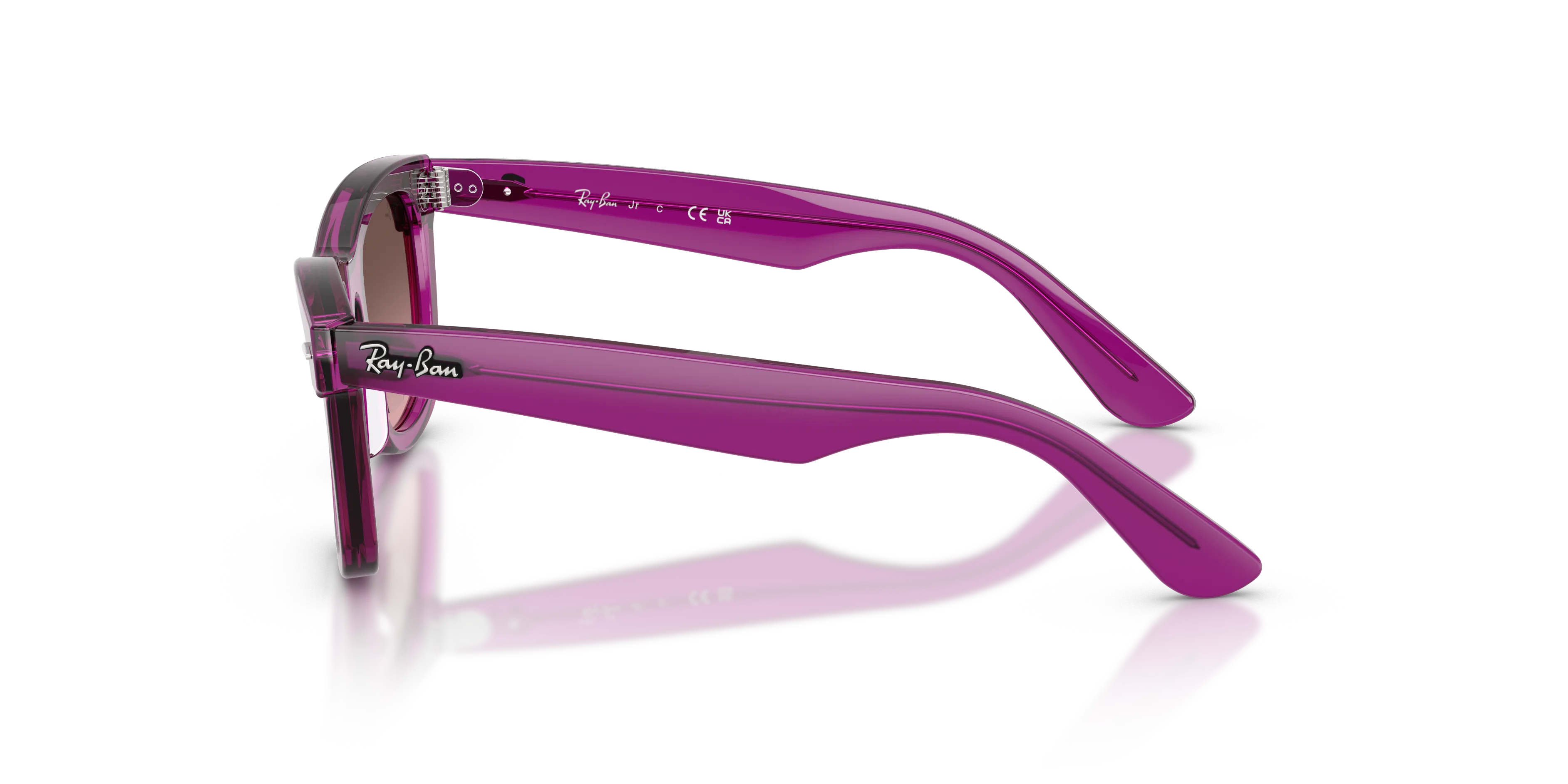 Ray - Ban RJ9140S 72147E Occhiali da sole bambino Acetato Viola Rosa Squadrata Normale Sfumato - immagine 4