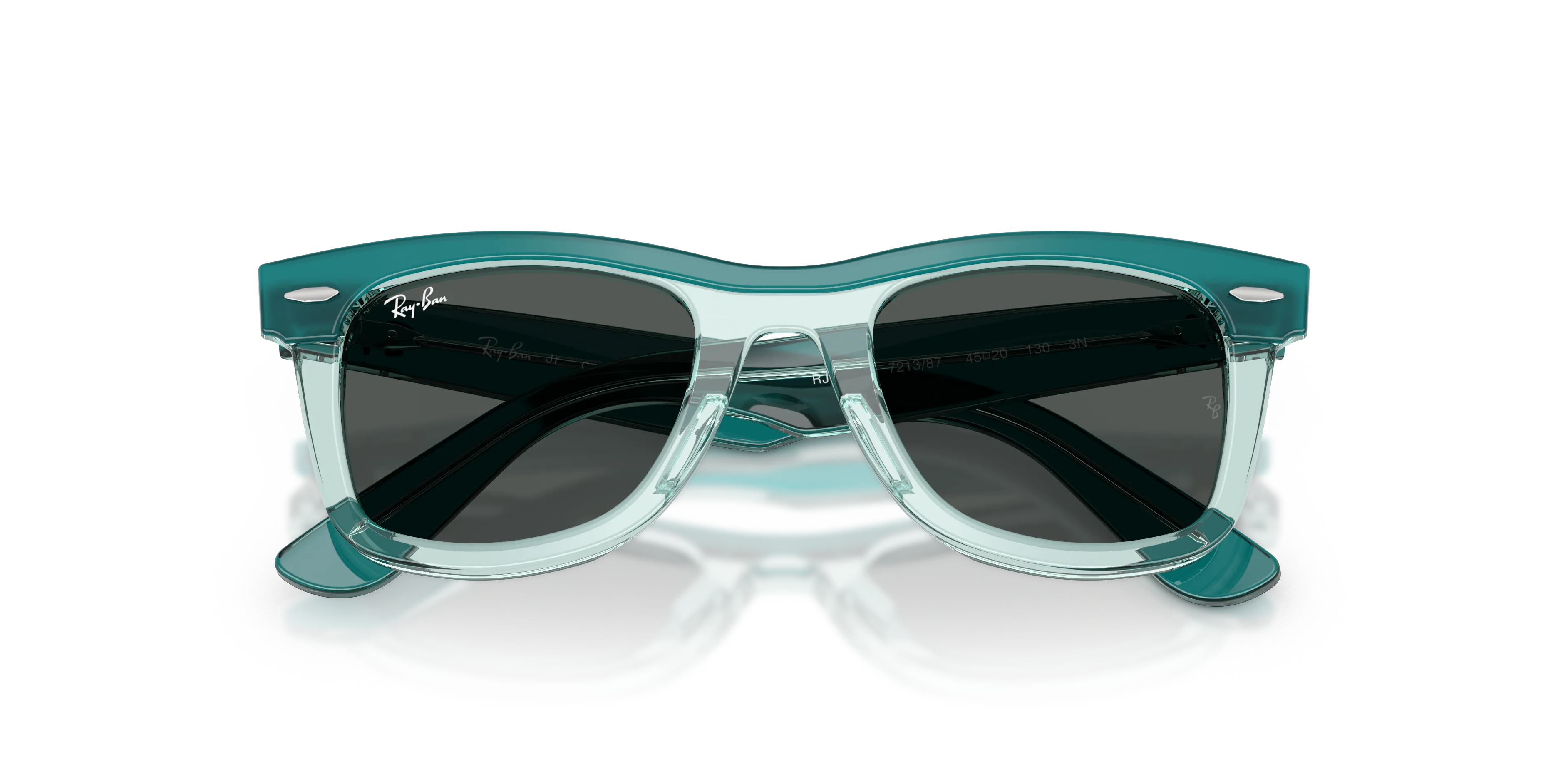 Ray - Ban RJ9140S 721387 Occhiali da sole bambino Acetato Verde Grigio Squadrata Normale - immagine 2