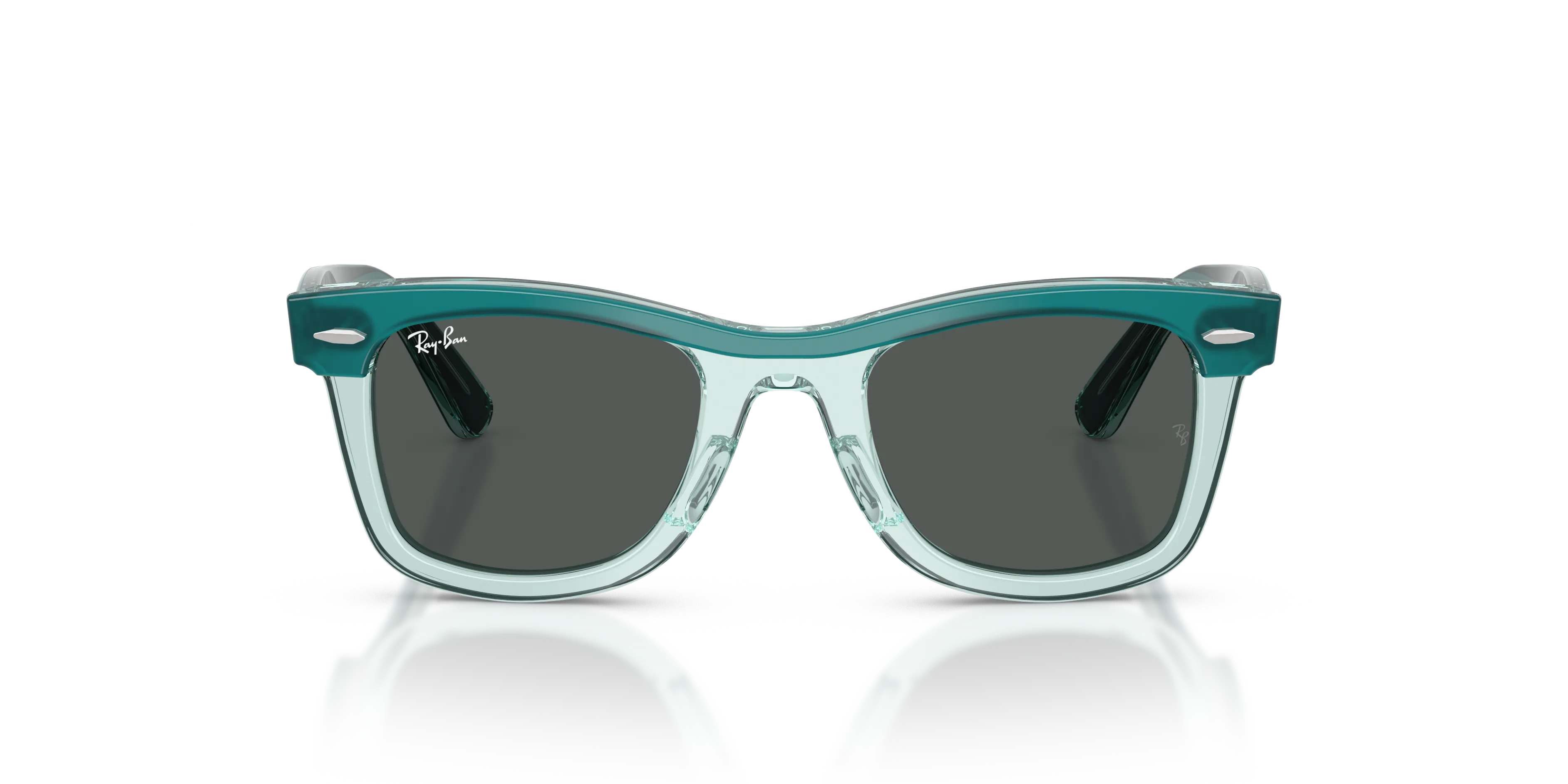 Ray - Ban RJ9140S 721387 Occhiali da sole bambino Acetato Verde Grigio Squadrata Normale - immagine 3