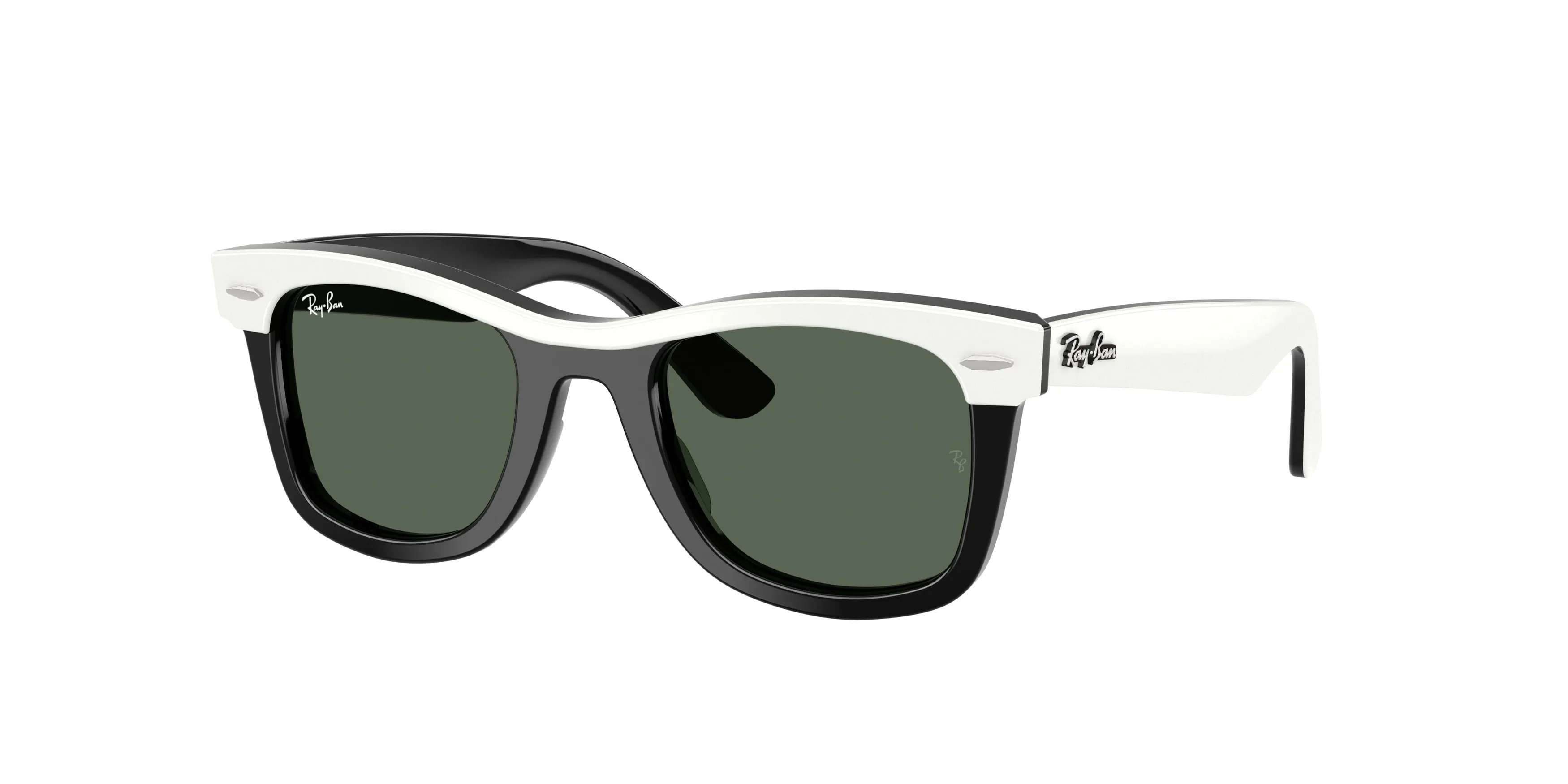 Ray - Ban RJ9140S 721171 Occhiali da sole bambino Acetato Bianco Verde Squadrata Normale - immagine 1