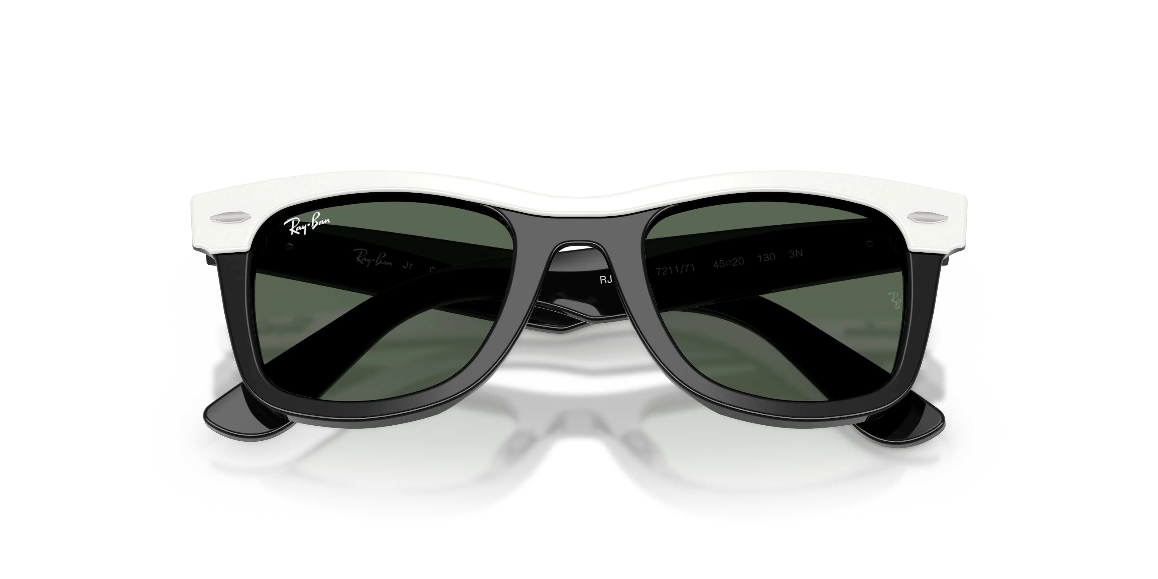 Ray - Ban RJ9140S 721171 Occhiali da sole bambino Acetato Bianco Verde Squadrata Normale - immagine 2