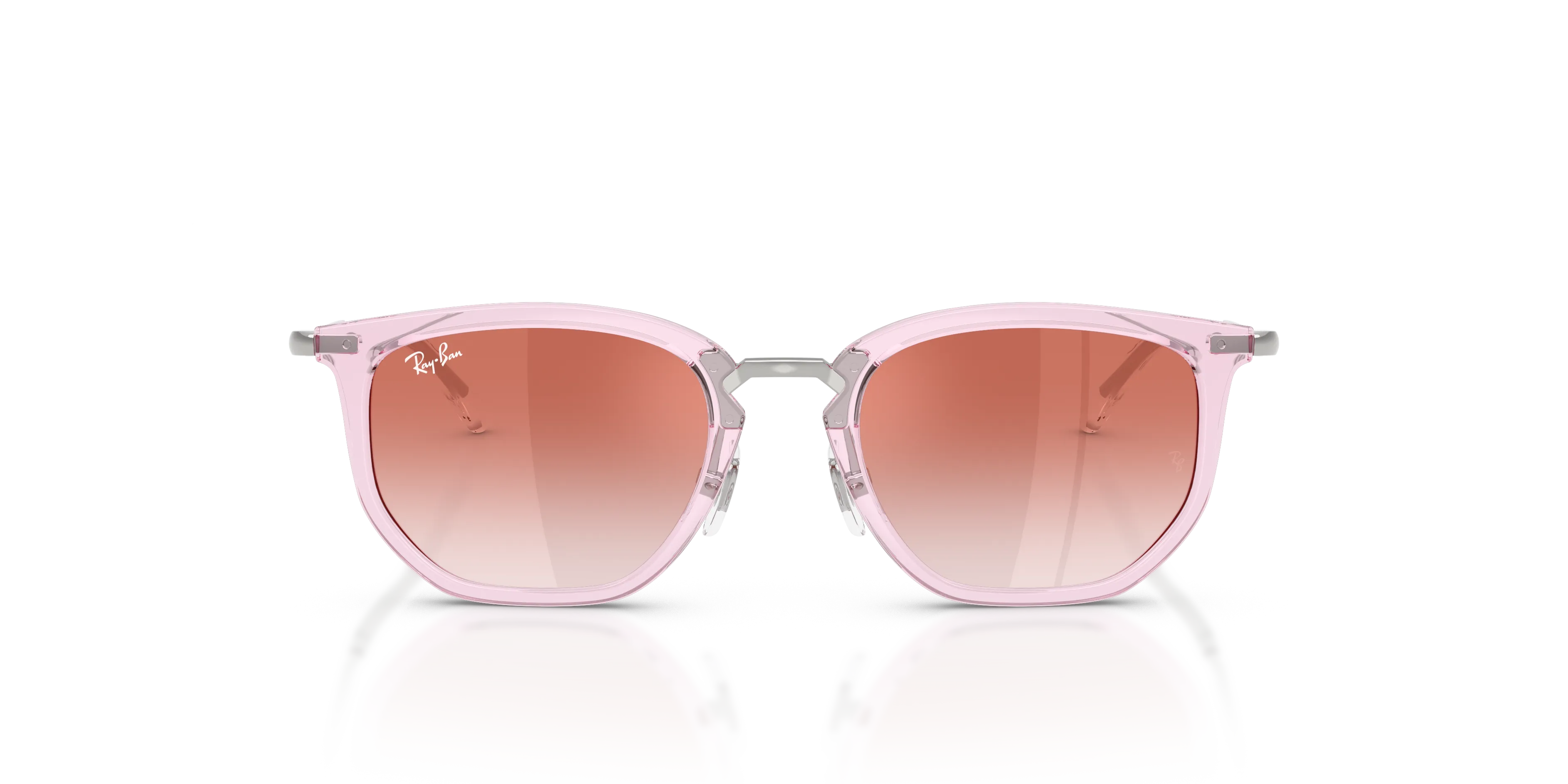 Ray - Ban RJ9085S 7221V0 Occhiali da sole bambino Nylon Rosa Rosso Geometrica Specchiate Sfumato - immagine 3