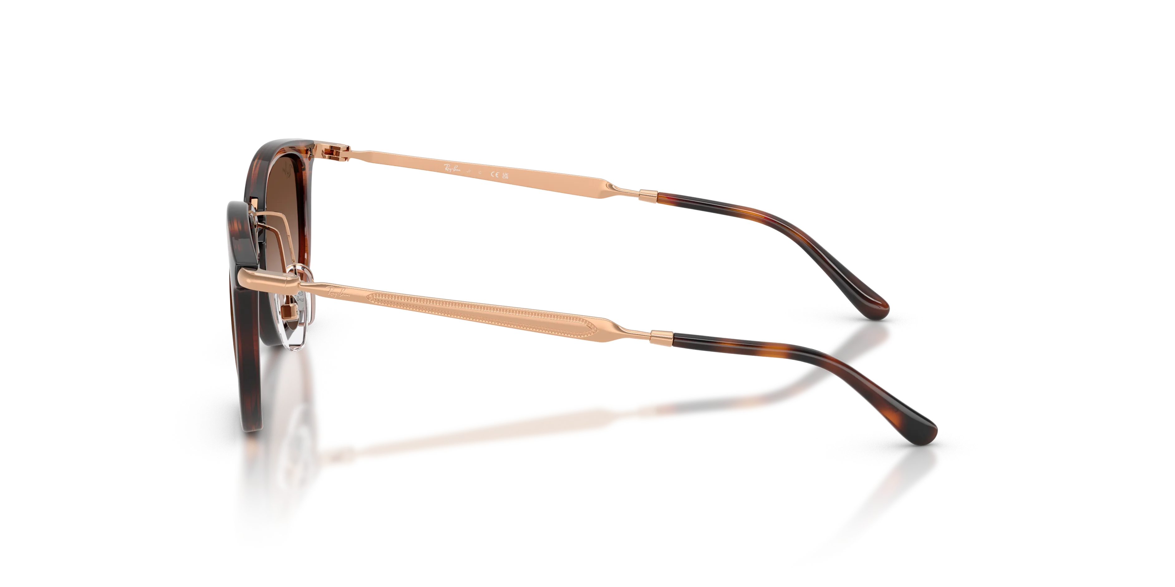 Ray - Ban RJ9085S 721913 Occhiali da sole bambino Nylon Marrone Marrone Geometrica Normale Sfumato - immagine 4