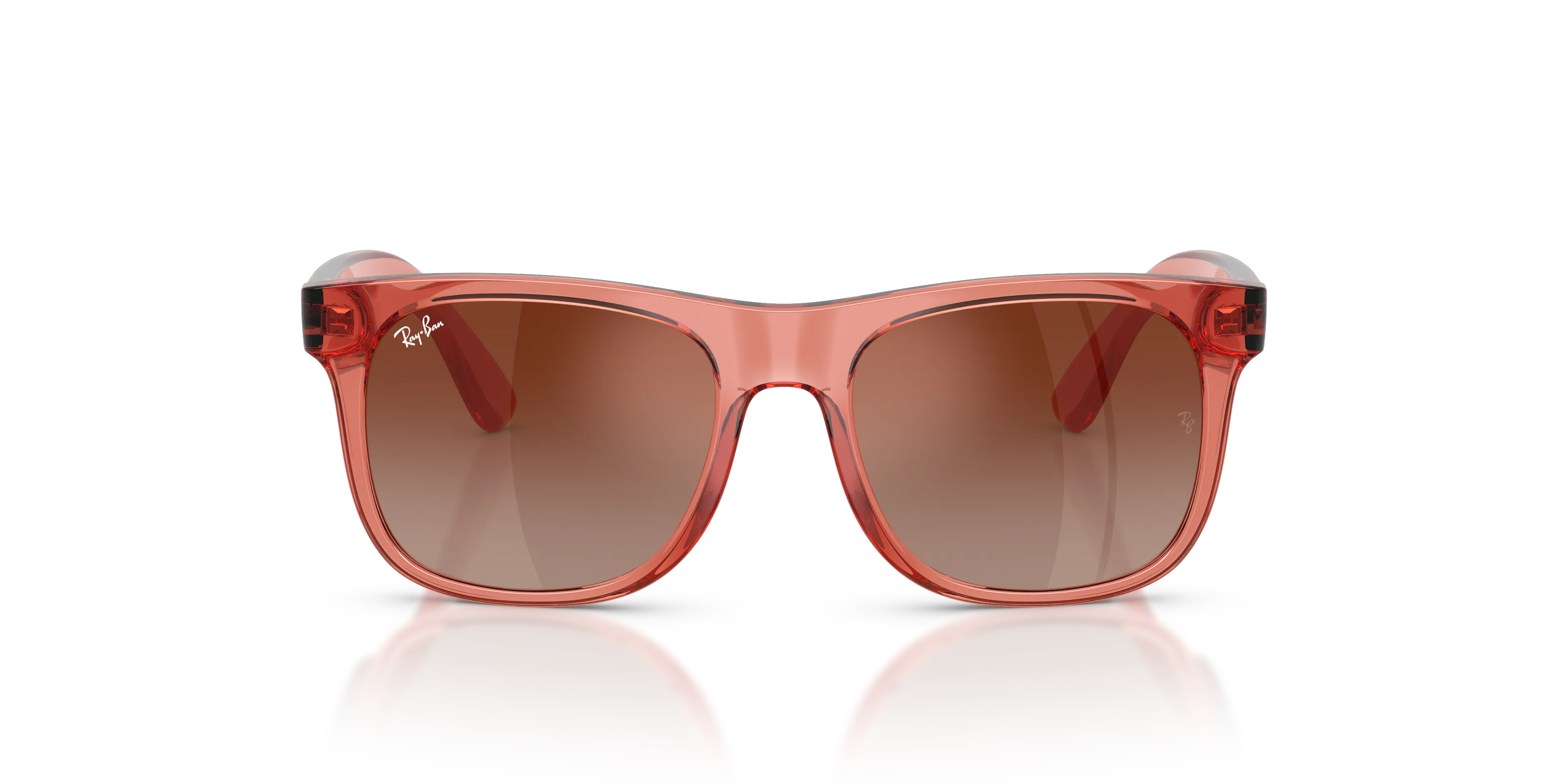 Ray - Ban RJ9069S JUNIOR JUSTIN 7225S0 Occhiali da sole bambino Iniettato Rosso Marrone Squadrata Normale Sfumato - immagine 3