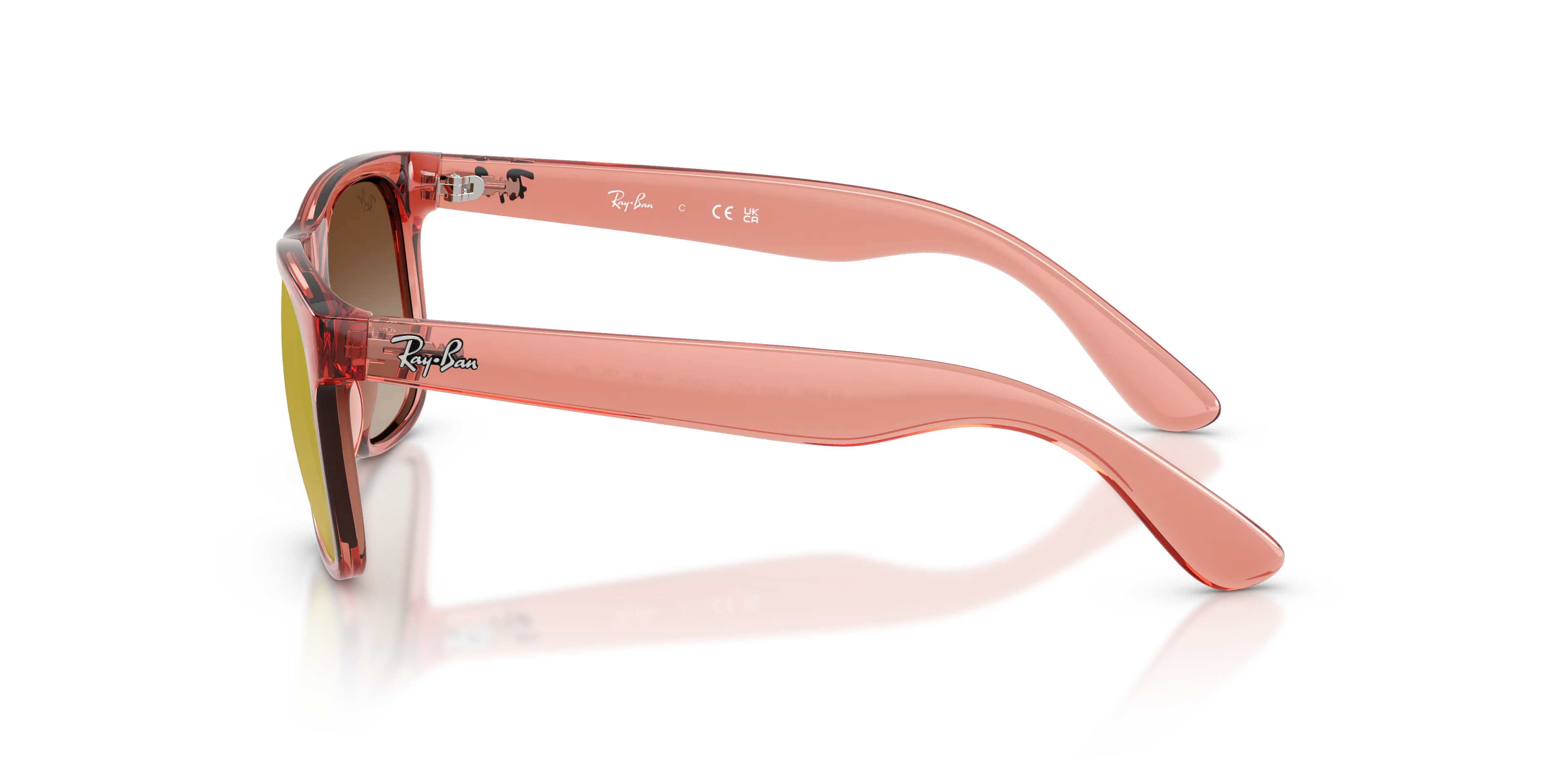 Ray - Ban RJ9069S JUNIOR JUSTIN 7225S0 Occhiali da sole bambino Iniettato Rosso Marrone Squadrata Normale Sfumato - immagine 4