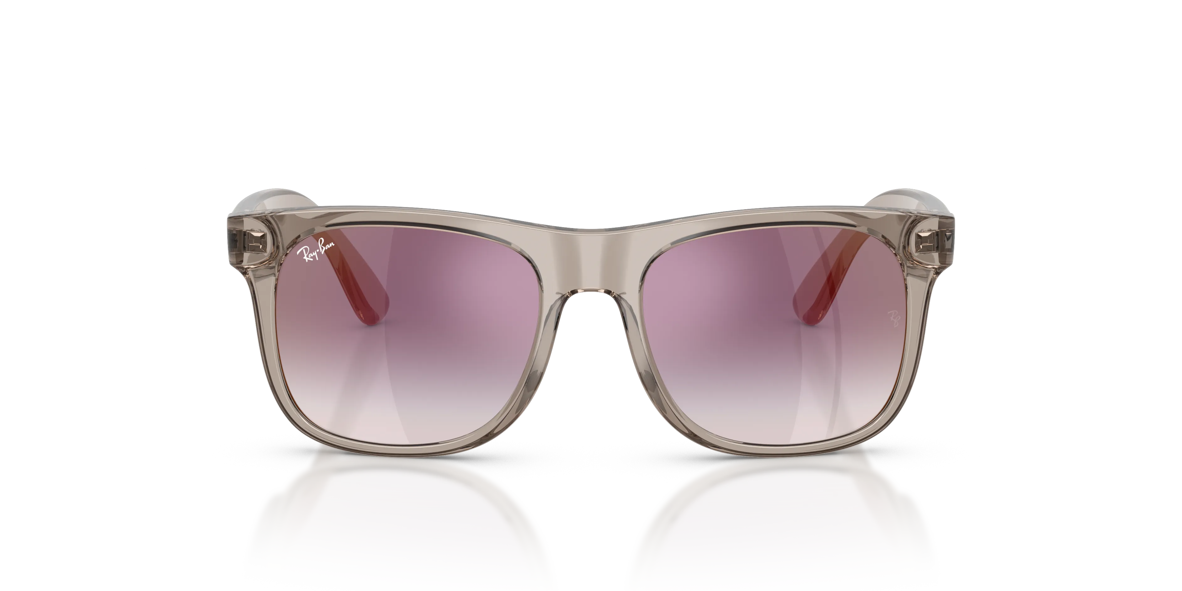 Ray - Ban RJ9069S JUNIOR JUSTIN 7224U0 Occhiali da sole bambino Iniettato Grigio Grigio Squadrata Specchiate Sfumato - immagine 3