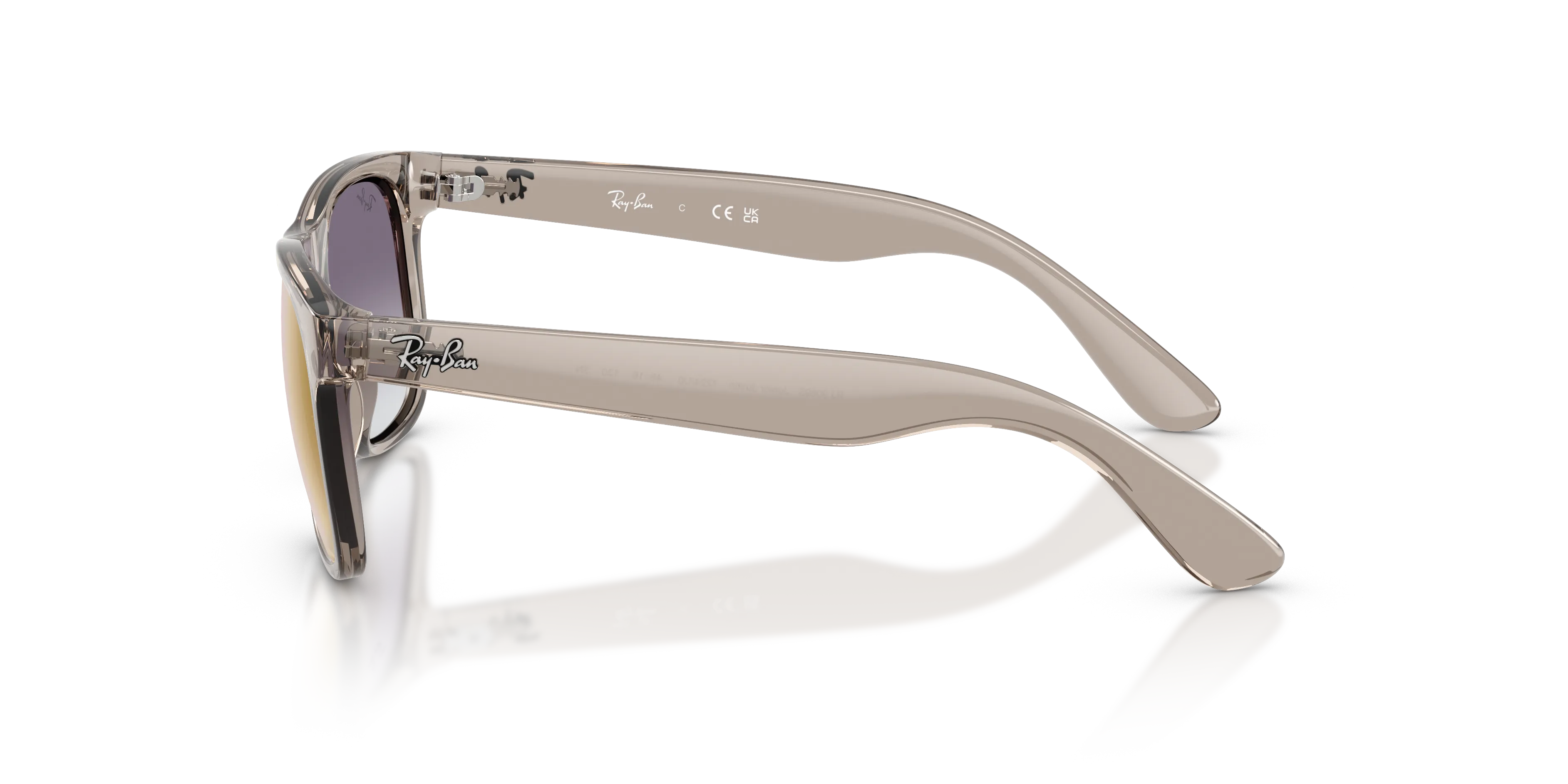Ray - Ban RJ9069S JUNIOR JUSTIN 7224U0 Occhiali da sole bambino Iniettato Grigio Grigio Squadrata Specchiate Sfumato - immagine 4