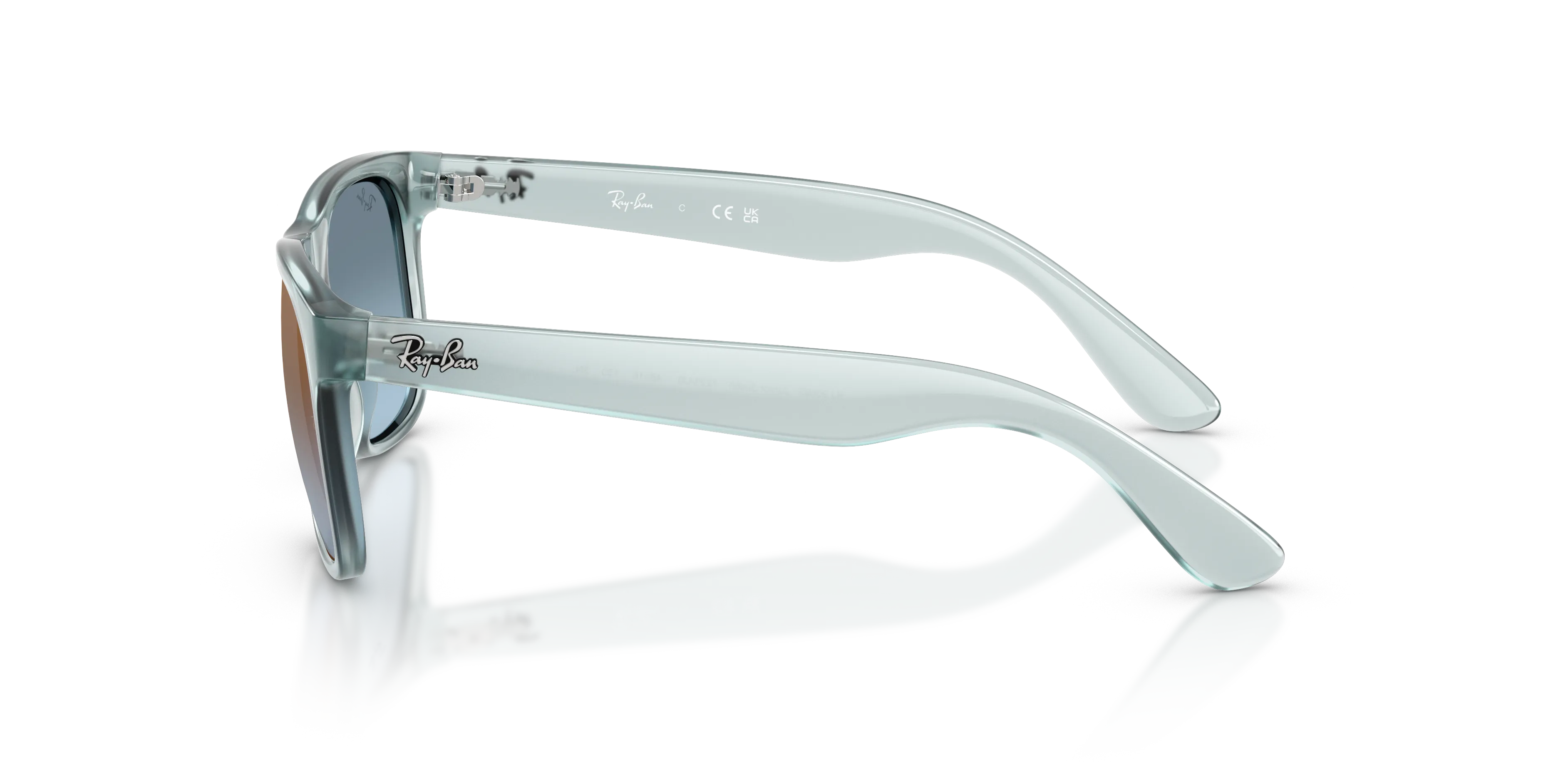 Ray - Ban RJ9069S JUNIOR JUSTIN 7223U0 Occhiali da sole bambino Iniettato Blu Blu Squadrata Specchiate Sfumato - immagine 4