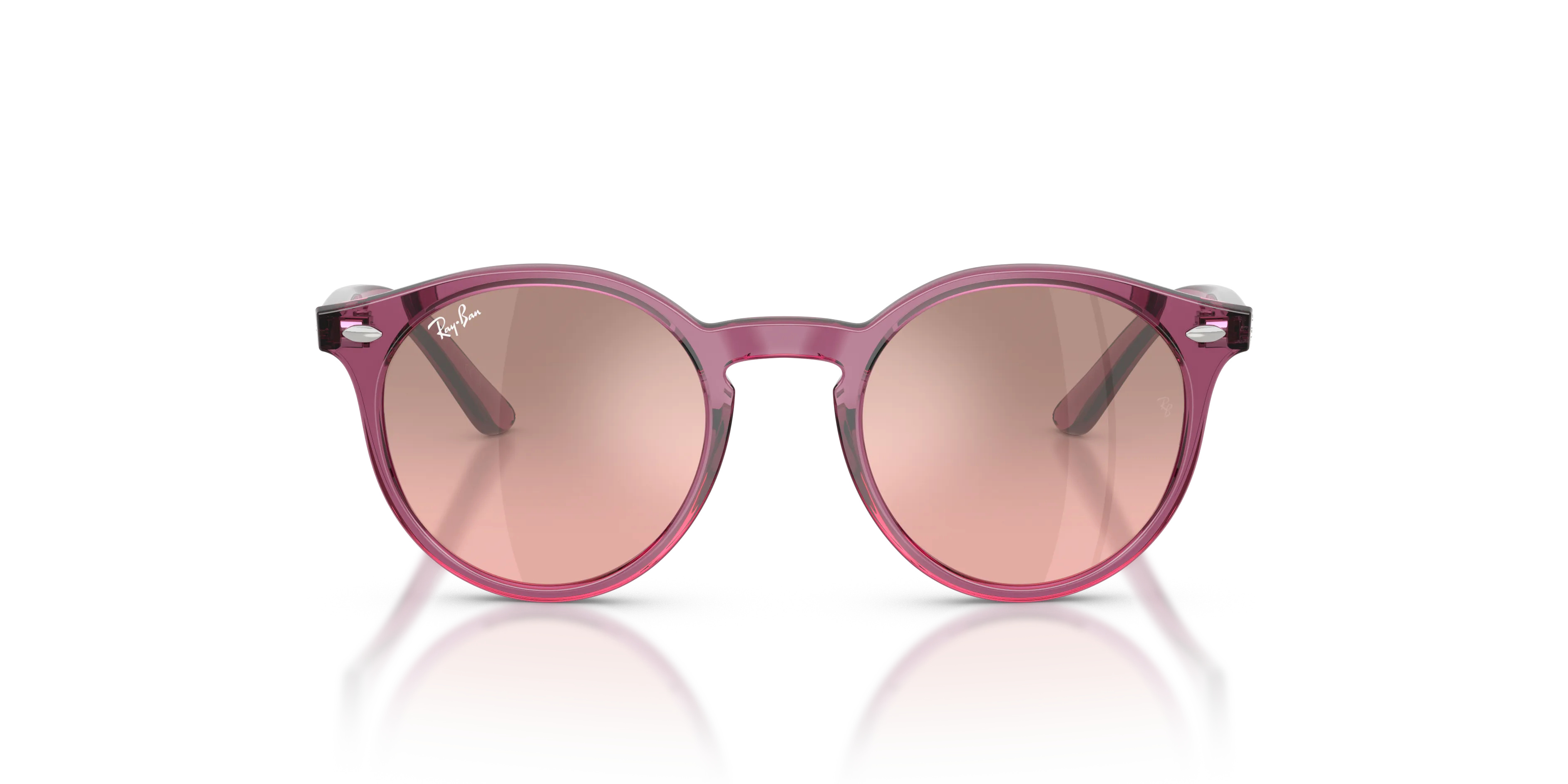 Ray - Ban RJ9064S 71867E Occhiali da sole bambino Iniettato Viola Rosa Pantos Normale Sfumato - immagine 3