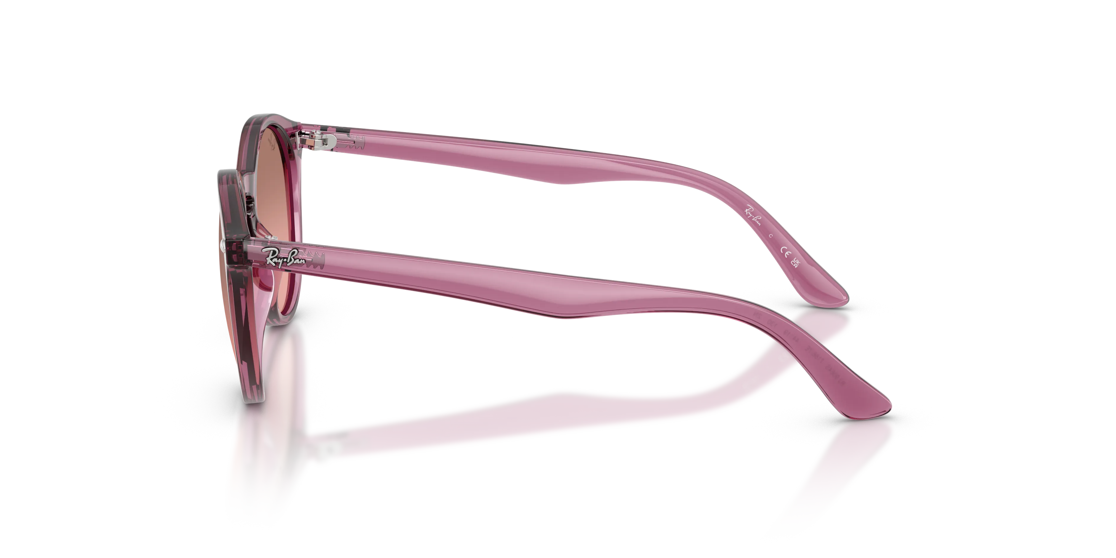 Ray - Ban RJ9064S 71867E Occhiali da sole bambino Iniettato Viola Rosa Pantos Normale Sfumato - immagine 4
