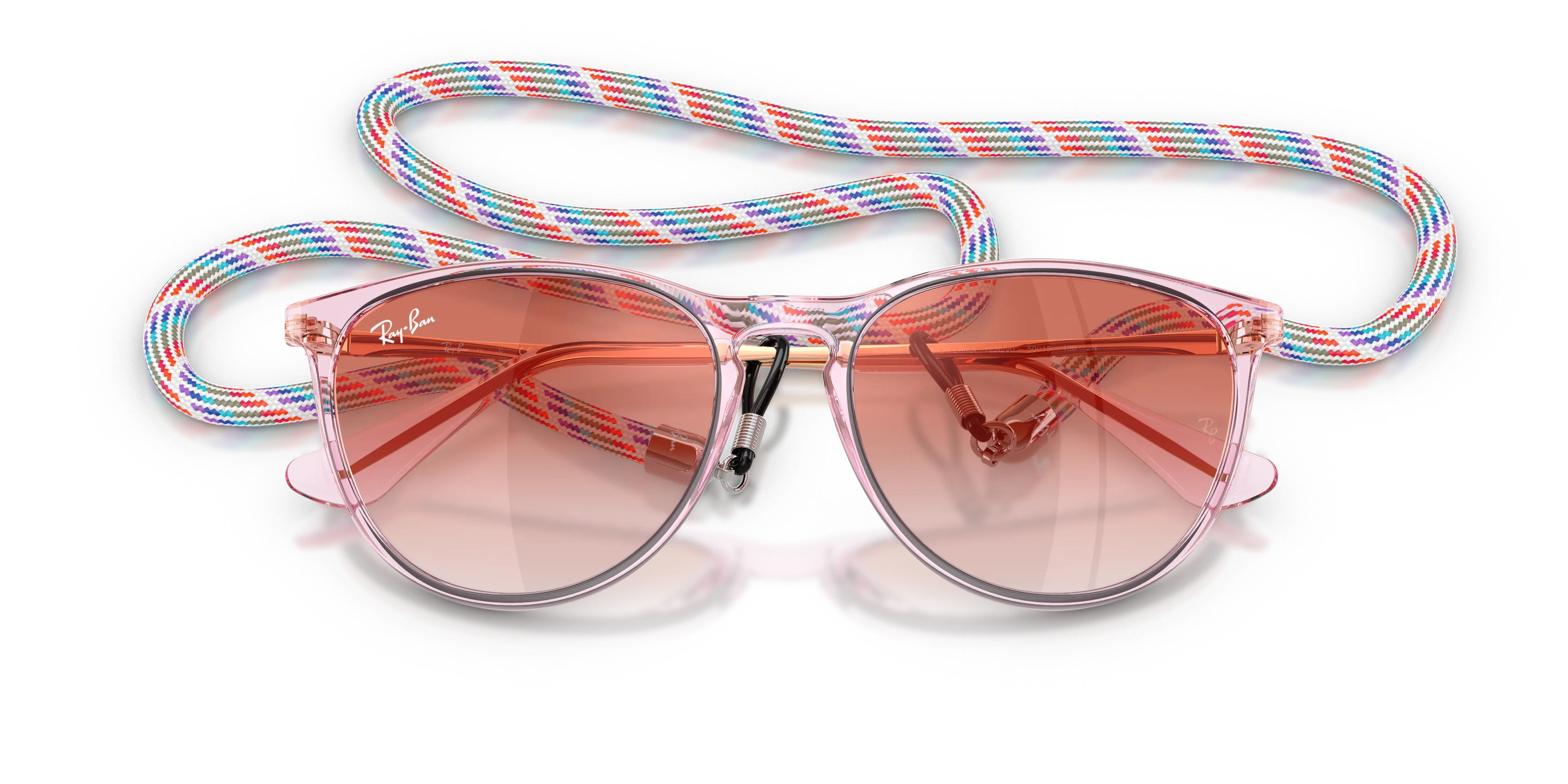 Ray - Ban RJ9060S JUNIOR ERIKA 7226V0 Occhiali da sole bambino Iniettato Viola Rosso Pantos Specchiate Sfumato - immagine 2
