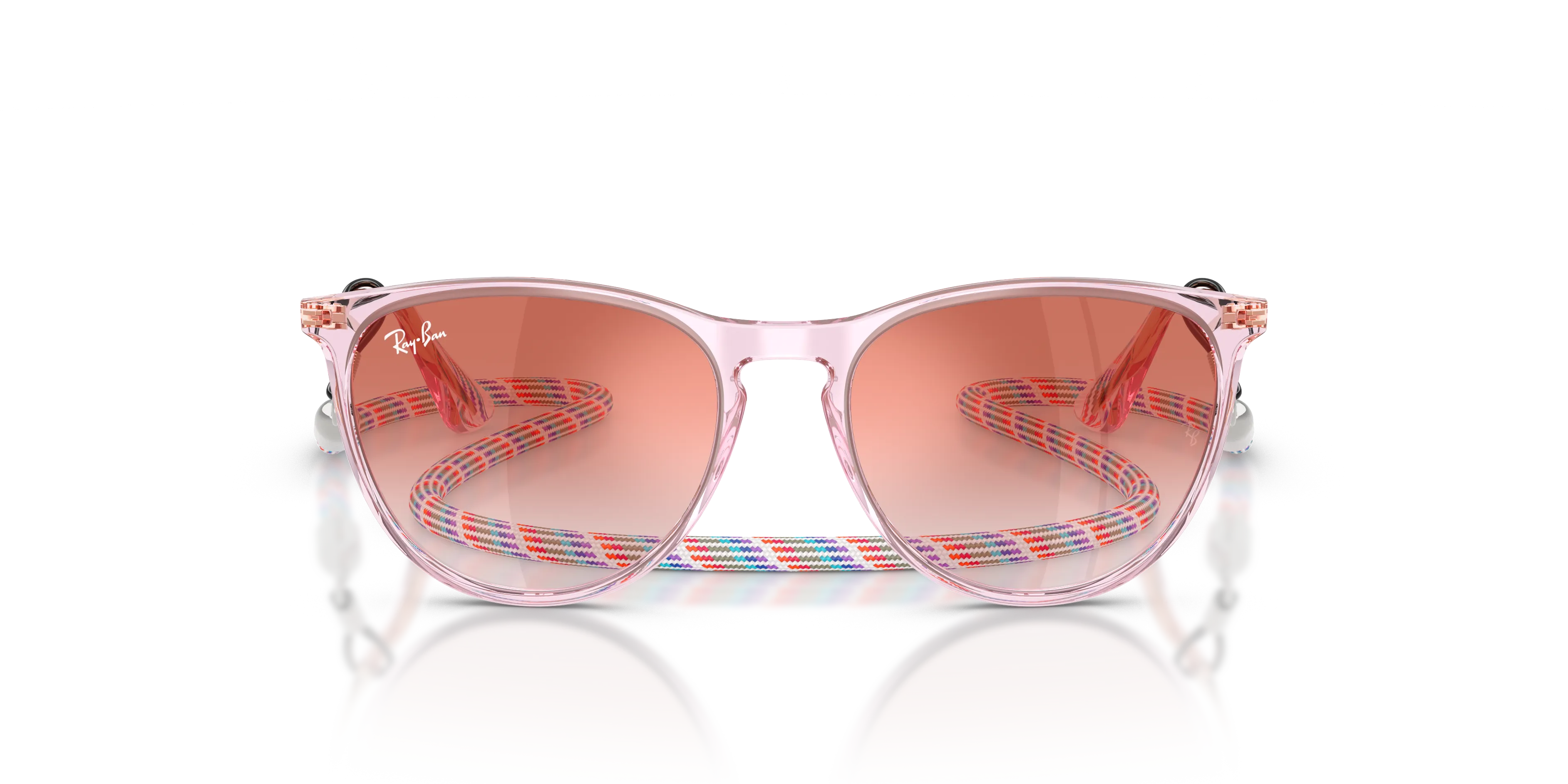 Ray - Ban RJ9060S JUNIOR ERIKA 7226V0 Occhiali da sole bambino Iniettato Viola Rosso Pantos Specchiate Sfumato - immagine 3