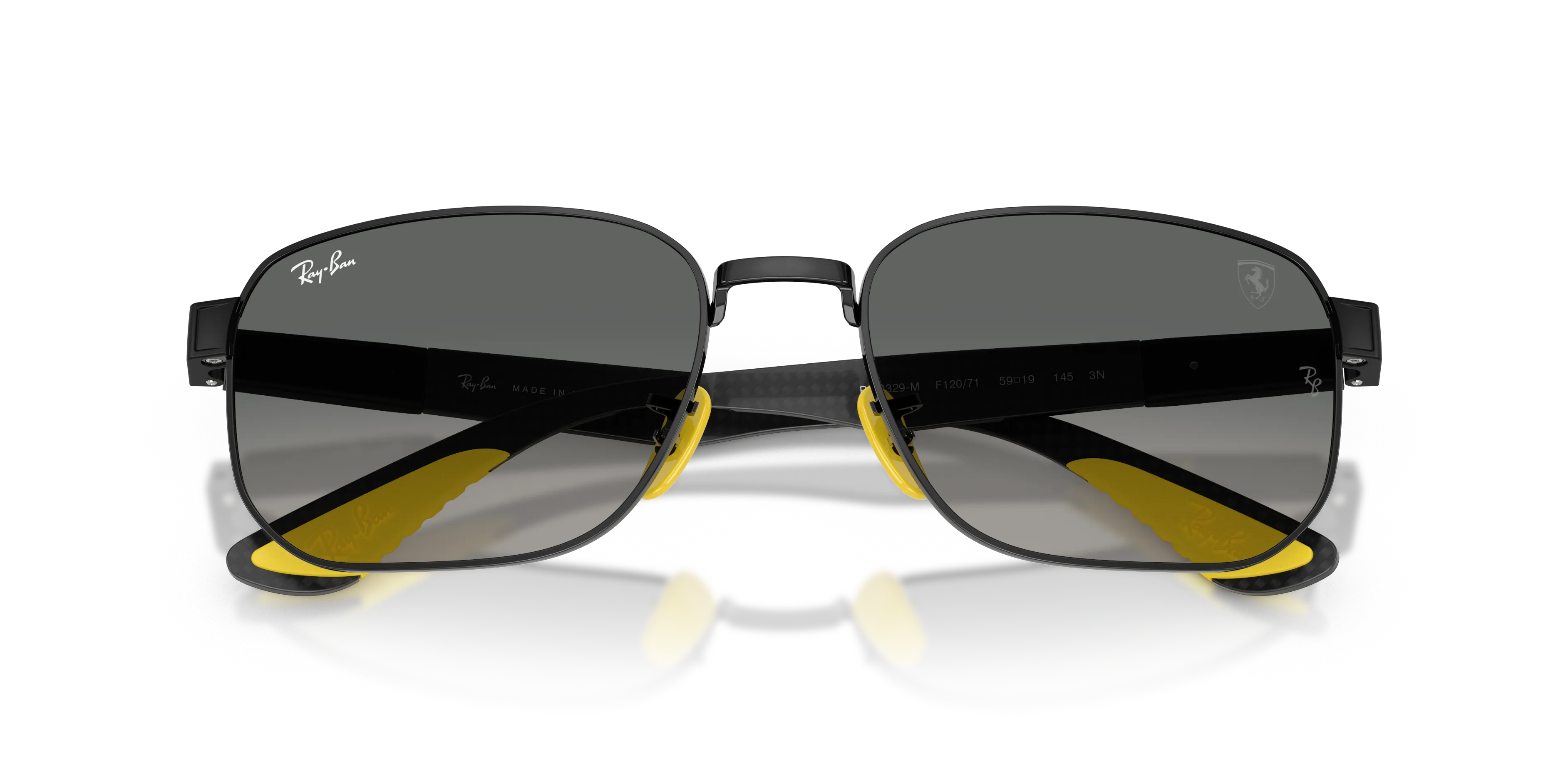 Ray - Ban RB8329M F12071 Occhiali da sole Metallo Nero Grigio Geometrica Normale Sfumato - immagine 2
