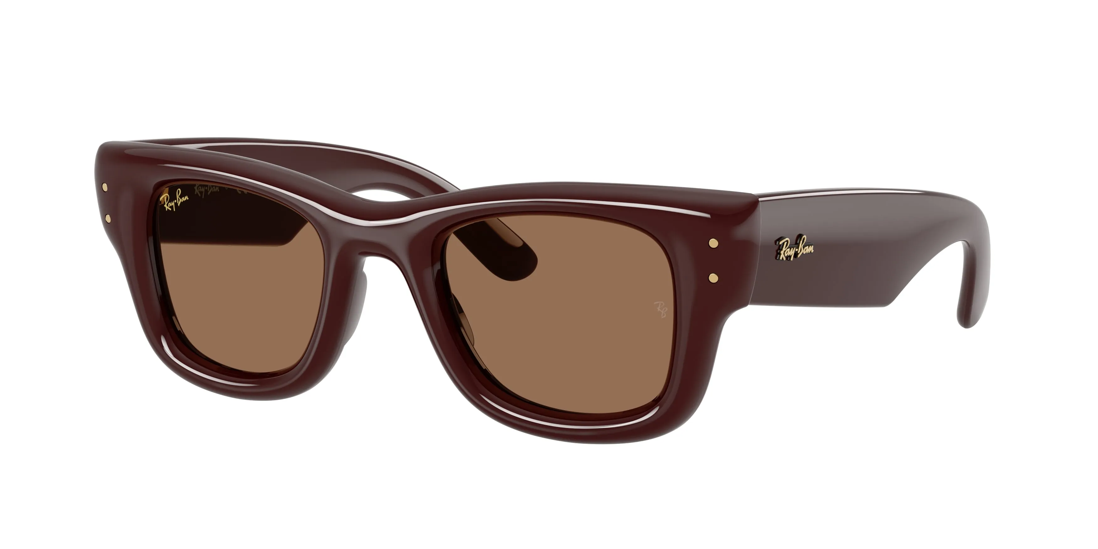 Ray - Ban RB4940 WAYFARER PUFFER 687773 Occhiali da sole Nylon Marrone Marrone Squadrata Normale - immagine 1