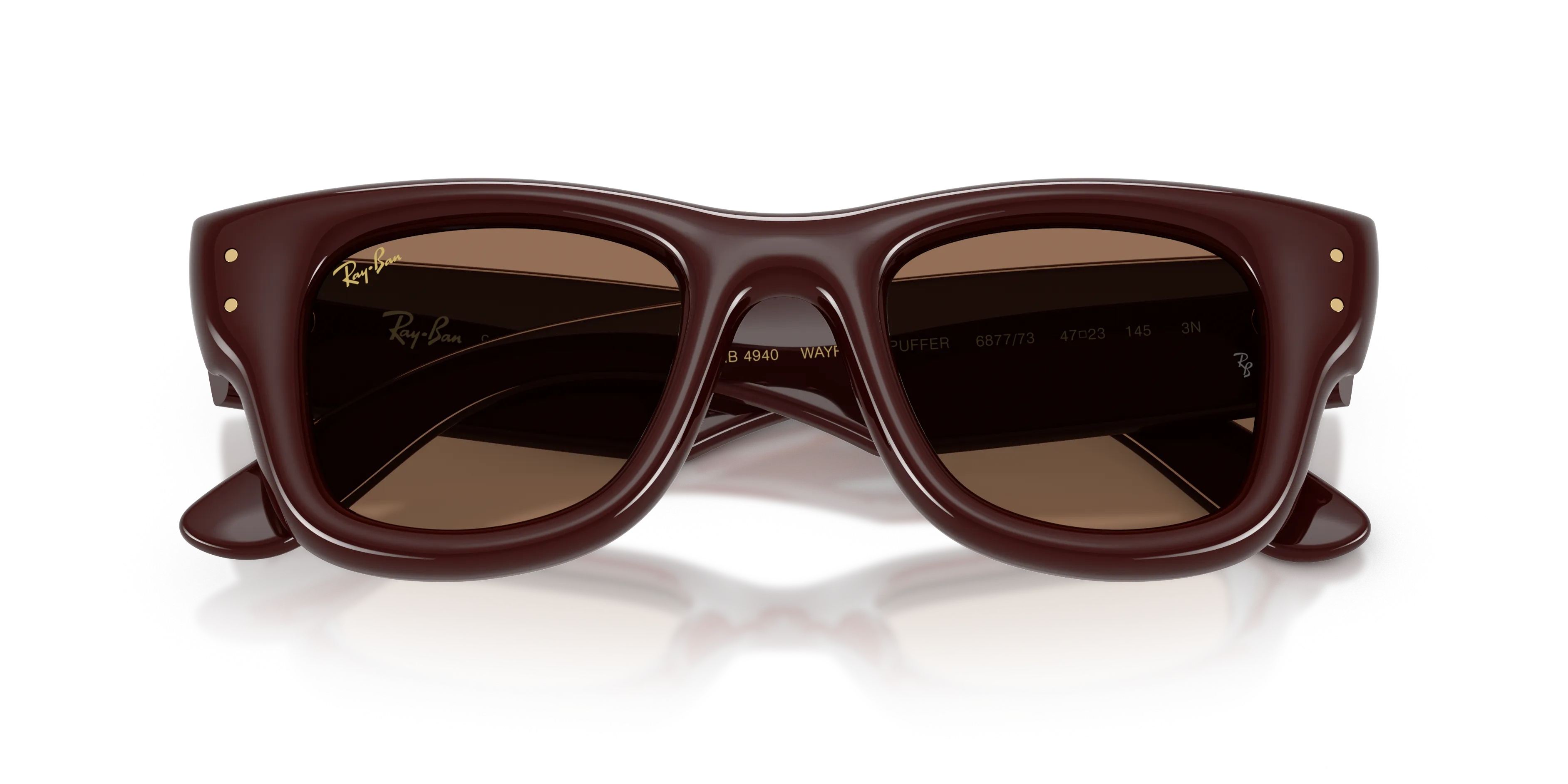 Ray - Ban RB4940 WAYFARER PUFFER 687773 Occhiali da sole Nylon Marrone Marrone Squadrata Normale - immagine 2
