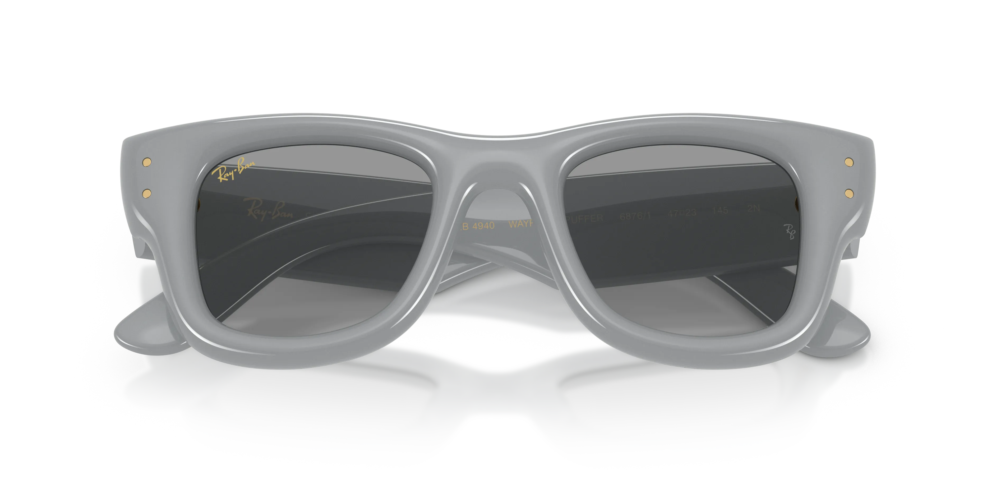 Ray - Ban RB4940 WAYFARER PUFFER 6876/1 Occhiali da sole Nylon Grigio Grigio Squadrata Normale - immagine 2